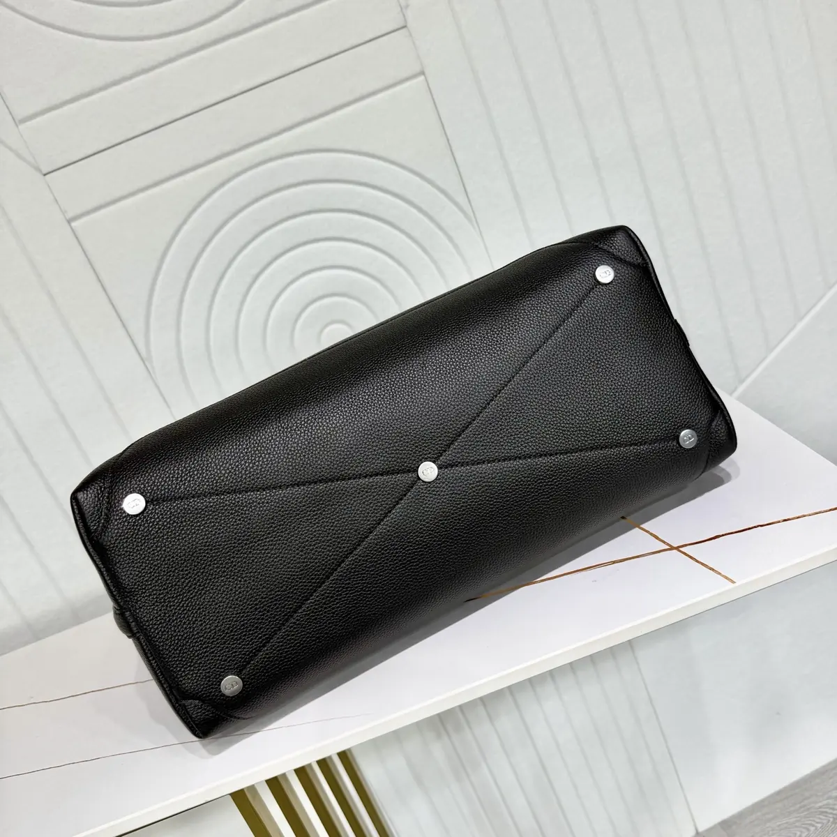 Dior Style Black Leather Top Handle Bag Lookbook Reference image 4