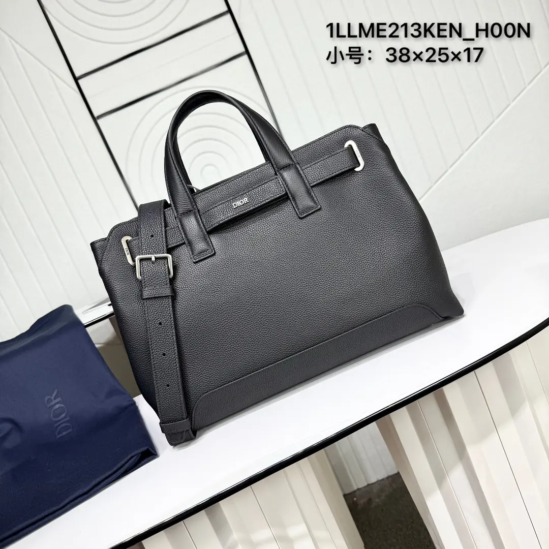 Dior Style Black Leather Top Handle Bag Lookbook Reference image 1