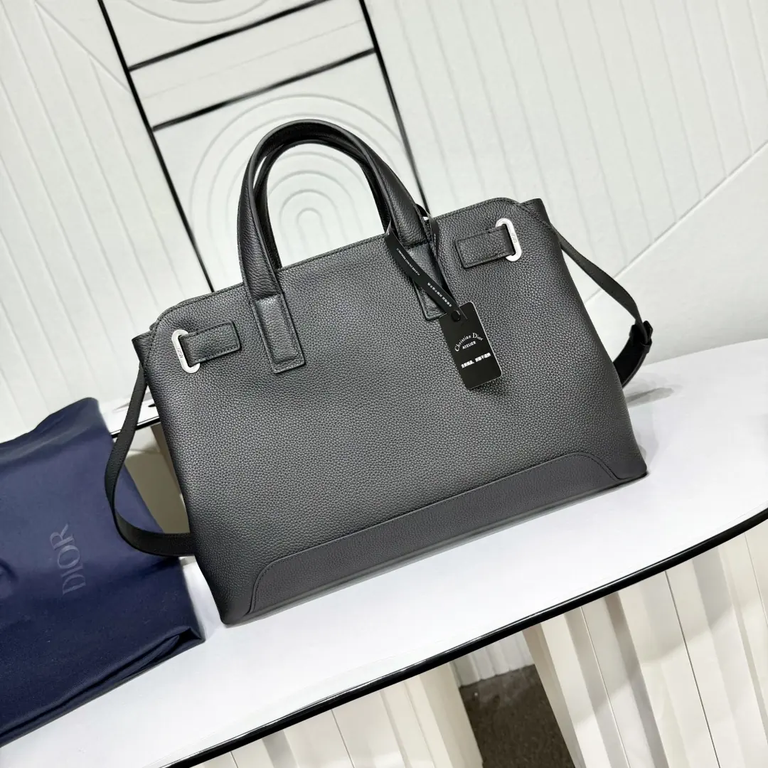 Dior Style Black Leather Top Handle Bag Lookbook Reference image 3
