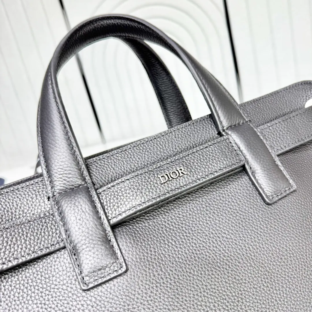 Dior Style Black Leather Top Handle Bag Lookbook Reference image 4