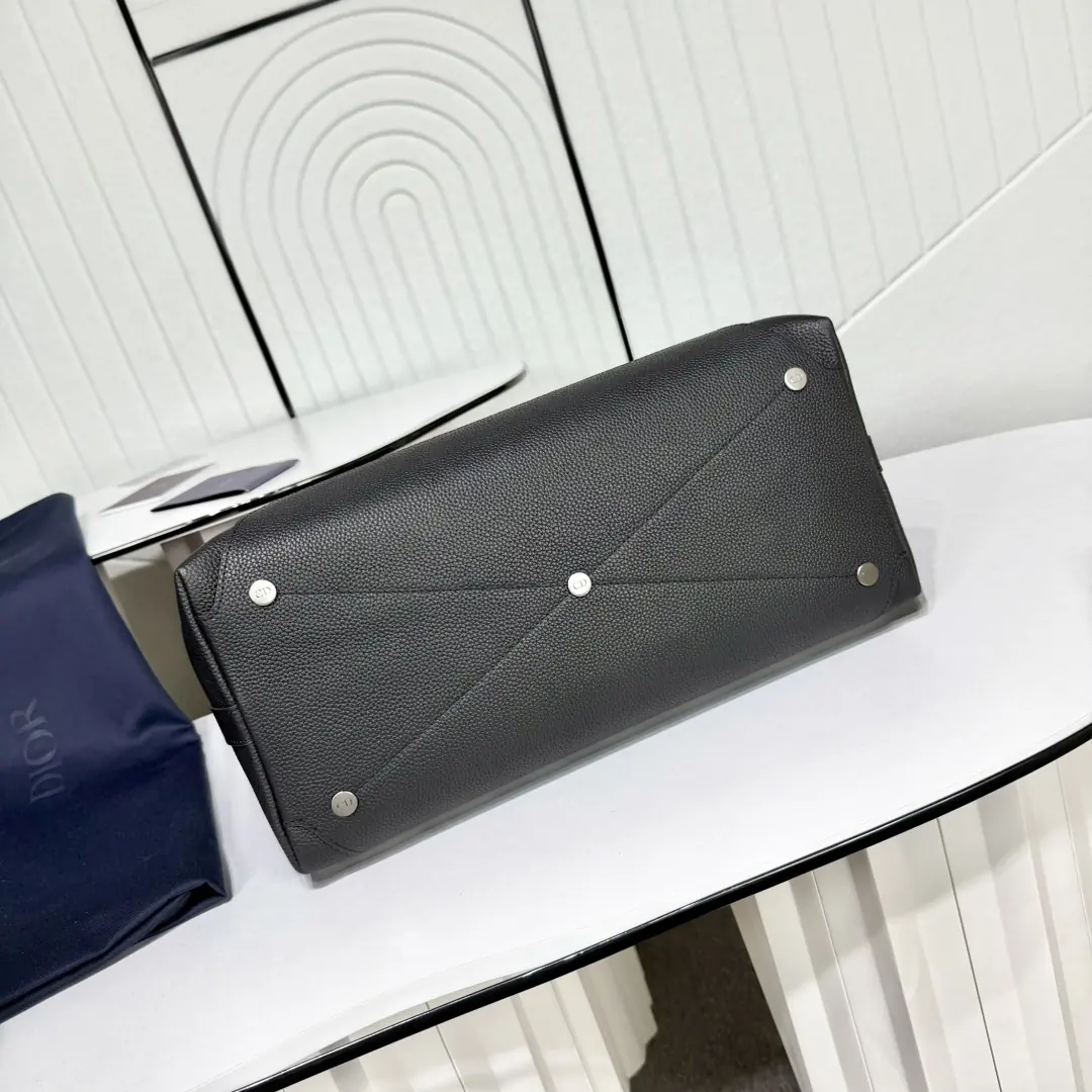 Dior Style Black Leather Top Handle Bag Lookbook Reference image 6