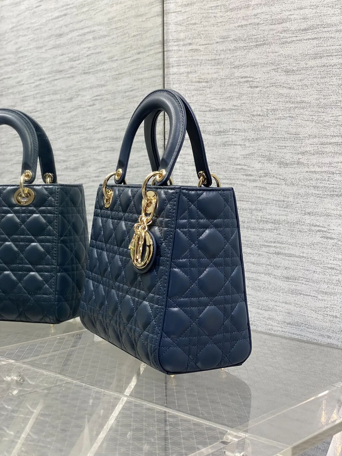 Dior Style Blue Leather Bag Bags Bag detail image 6 from source 741858
