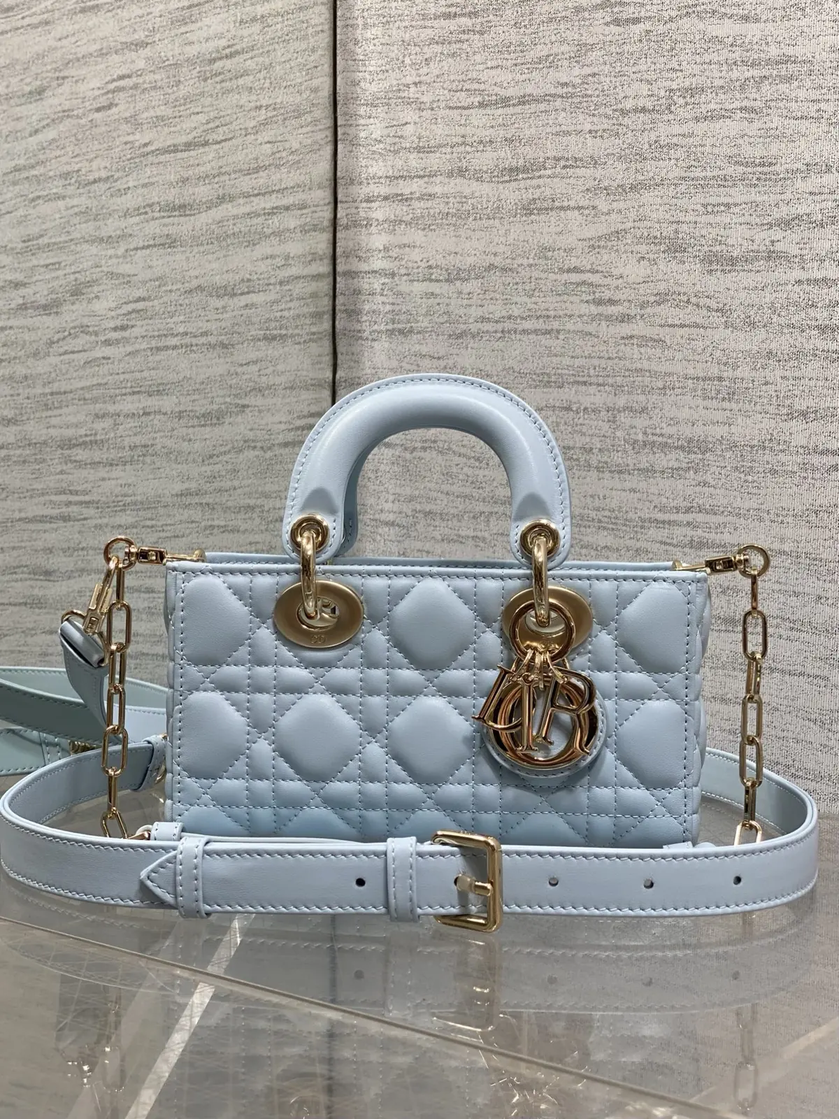 Dior Style Blue Leather Bag style reference detail image 1 from source 787498