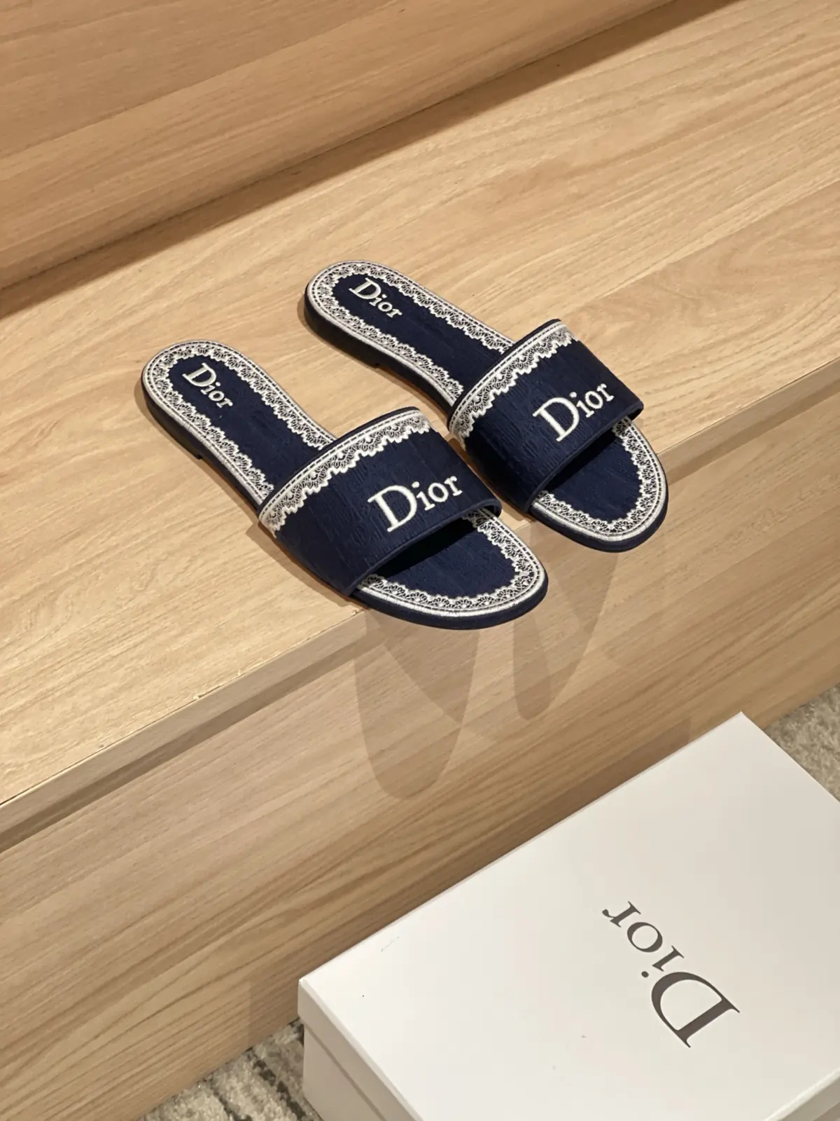 Dior Style Blue Leather Women's Shoes Lookbook Reference image 2