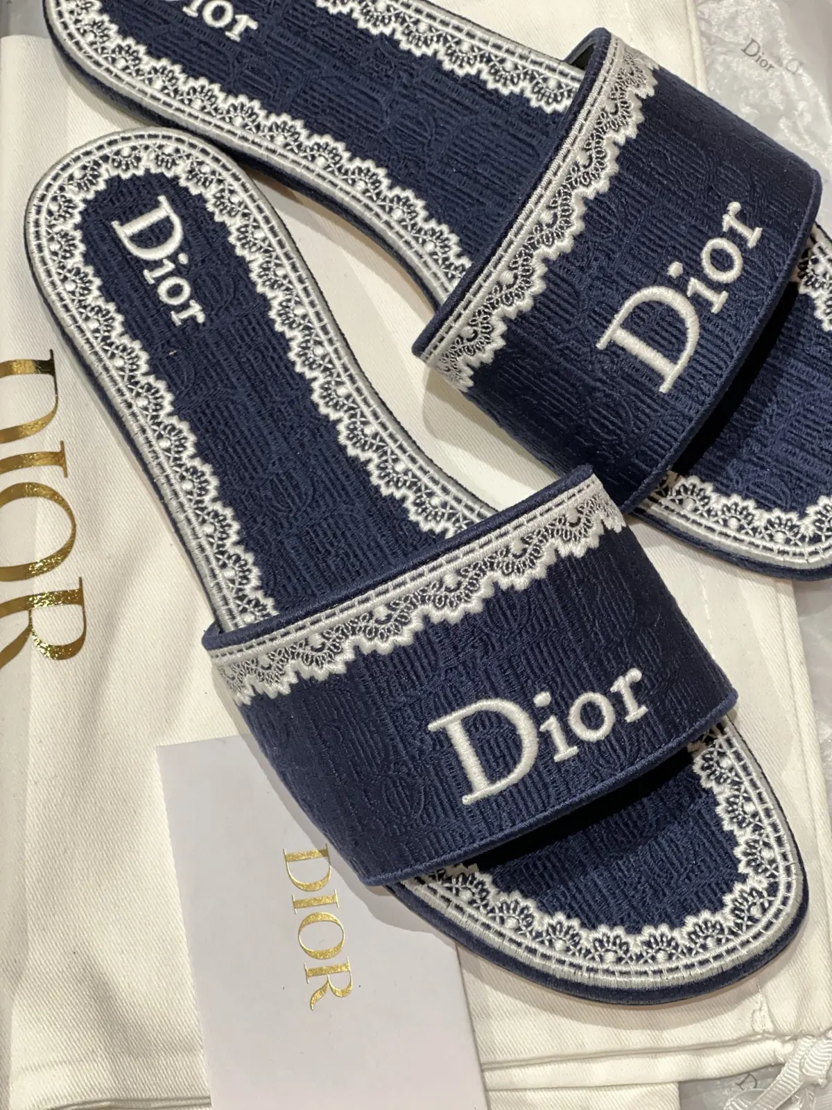 Dior Style Blue Leather Women's Shoes Lookbook Reference image 3