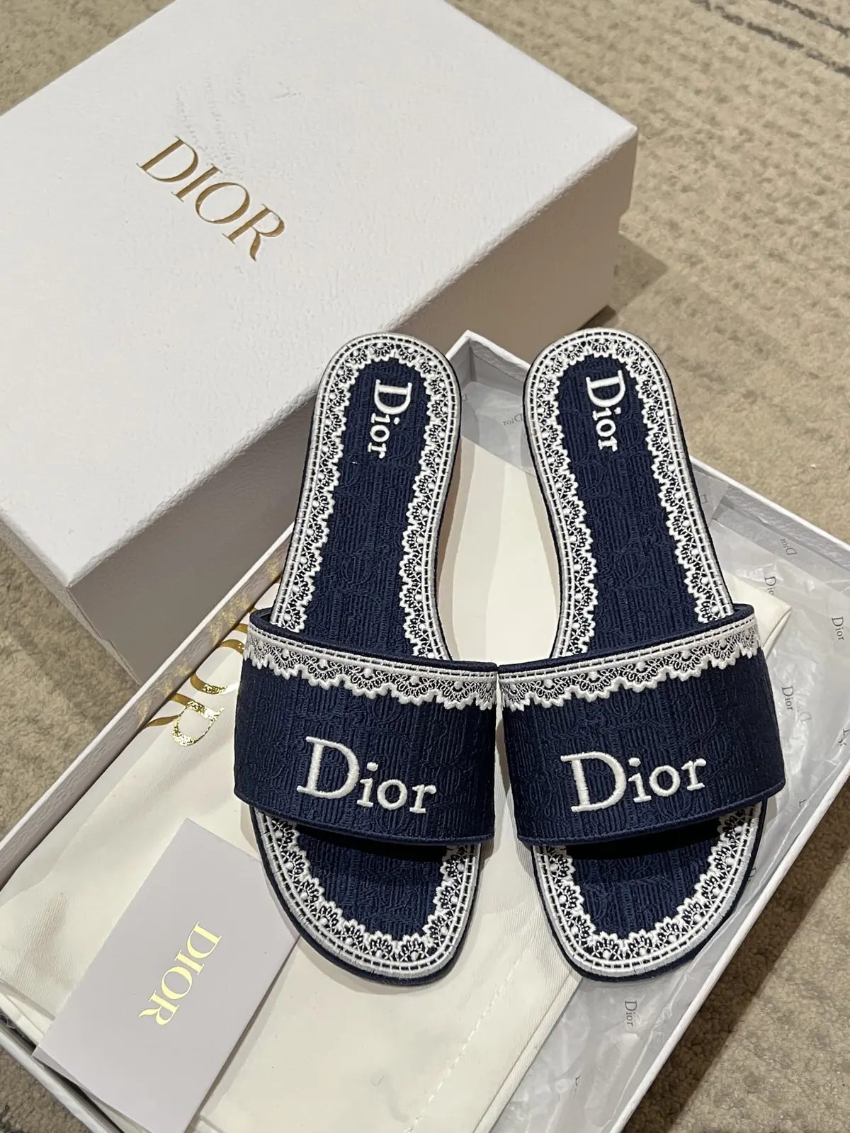 Dior Style Blue Leather Women's Shoes Lookbook Reference image 5