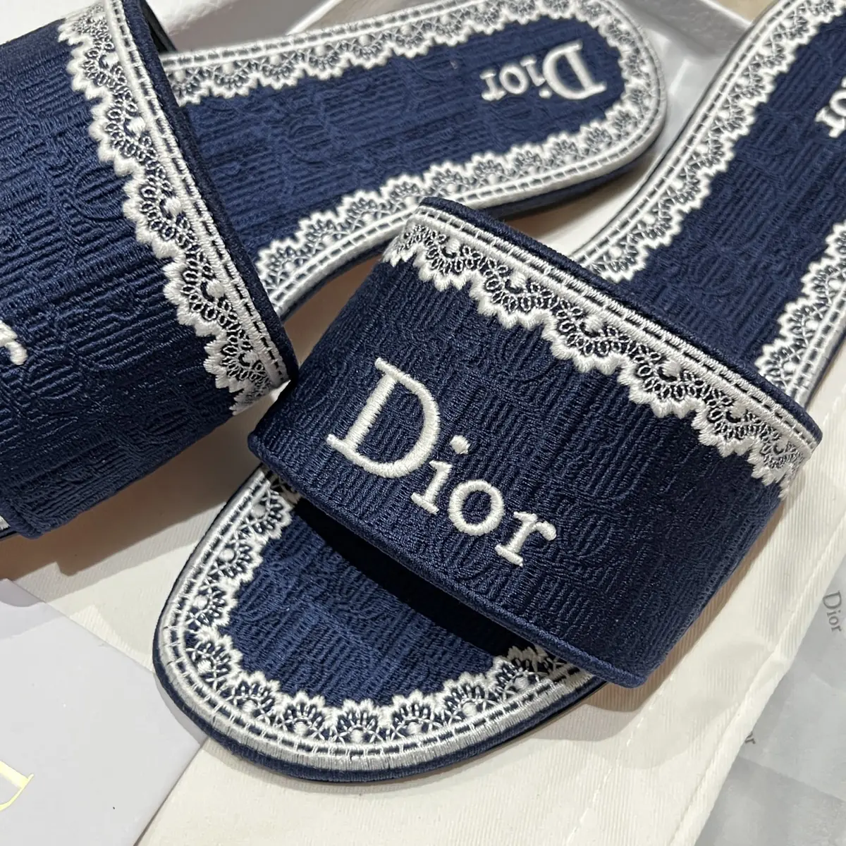 Dior Style Blue Leather Women's Shoes Lookbook Reference image 6