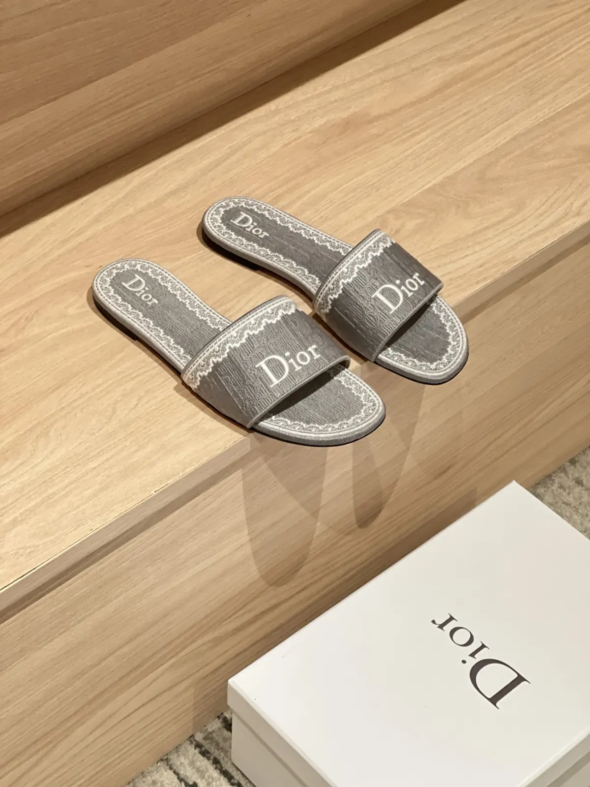 Dior Style Grey Leather Women's Shoes Lookbook Reference image 2