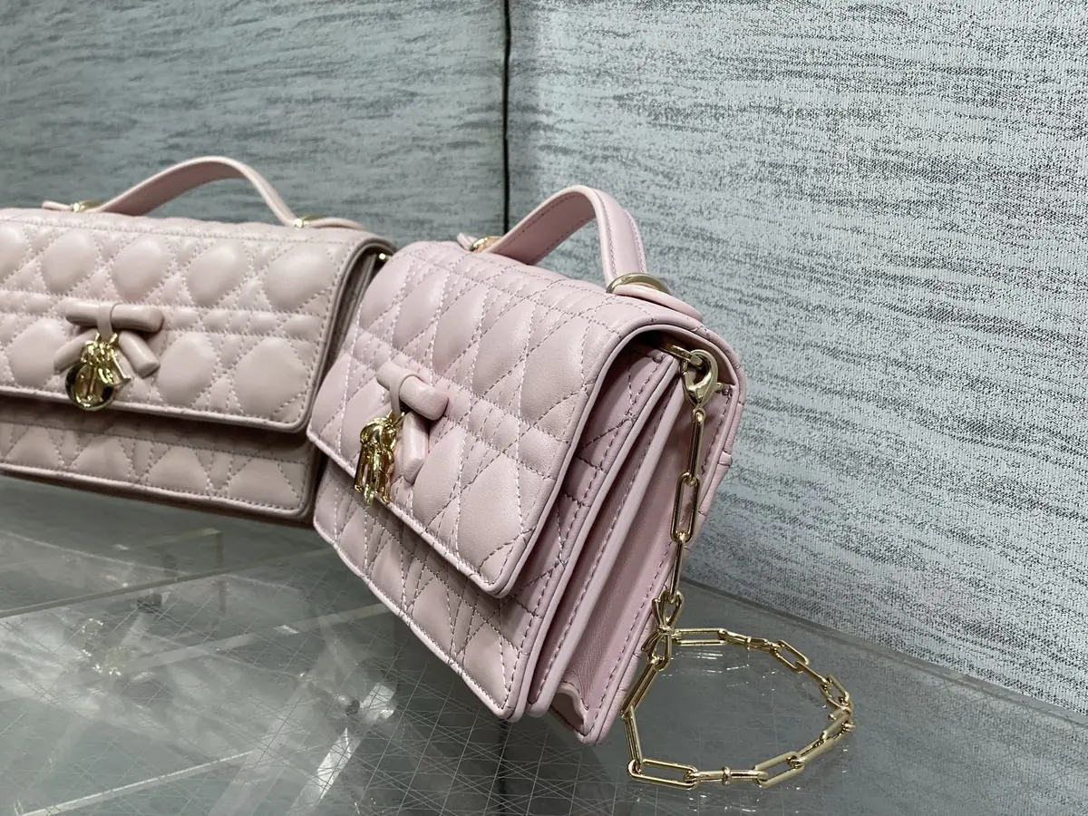 Dior Style Pink Leather Chain Bag Lookbook Reference image 6