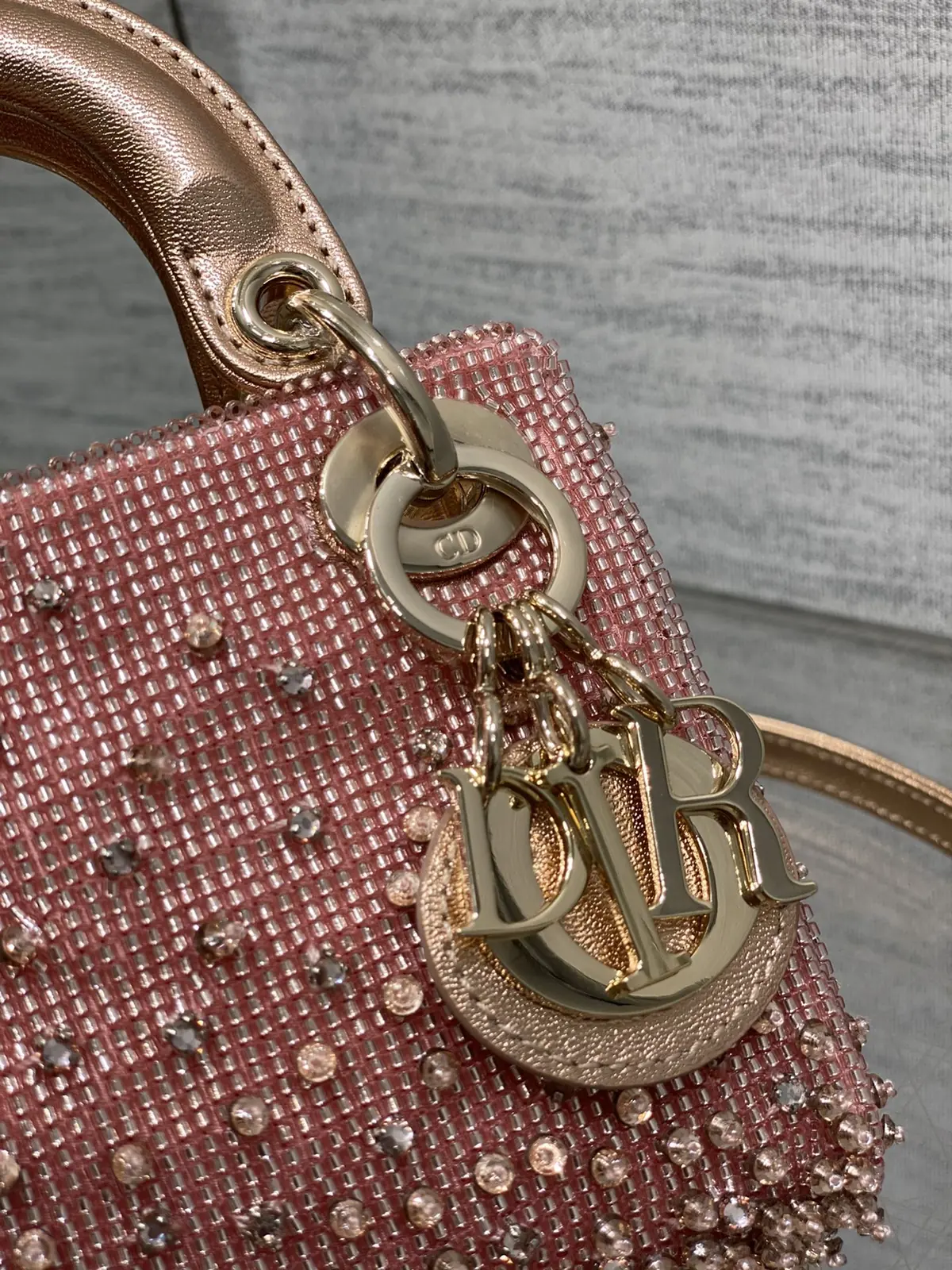 Dior Style Red Leather Card Holder Lookbook Reference image 3