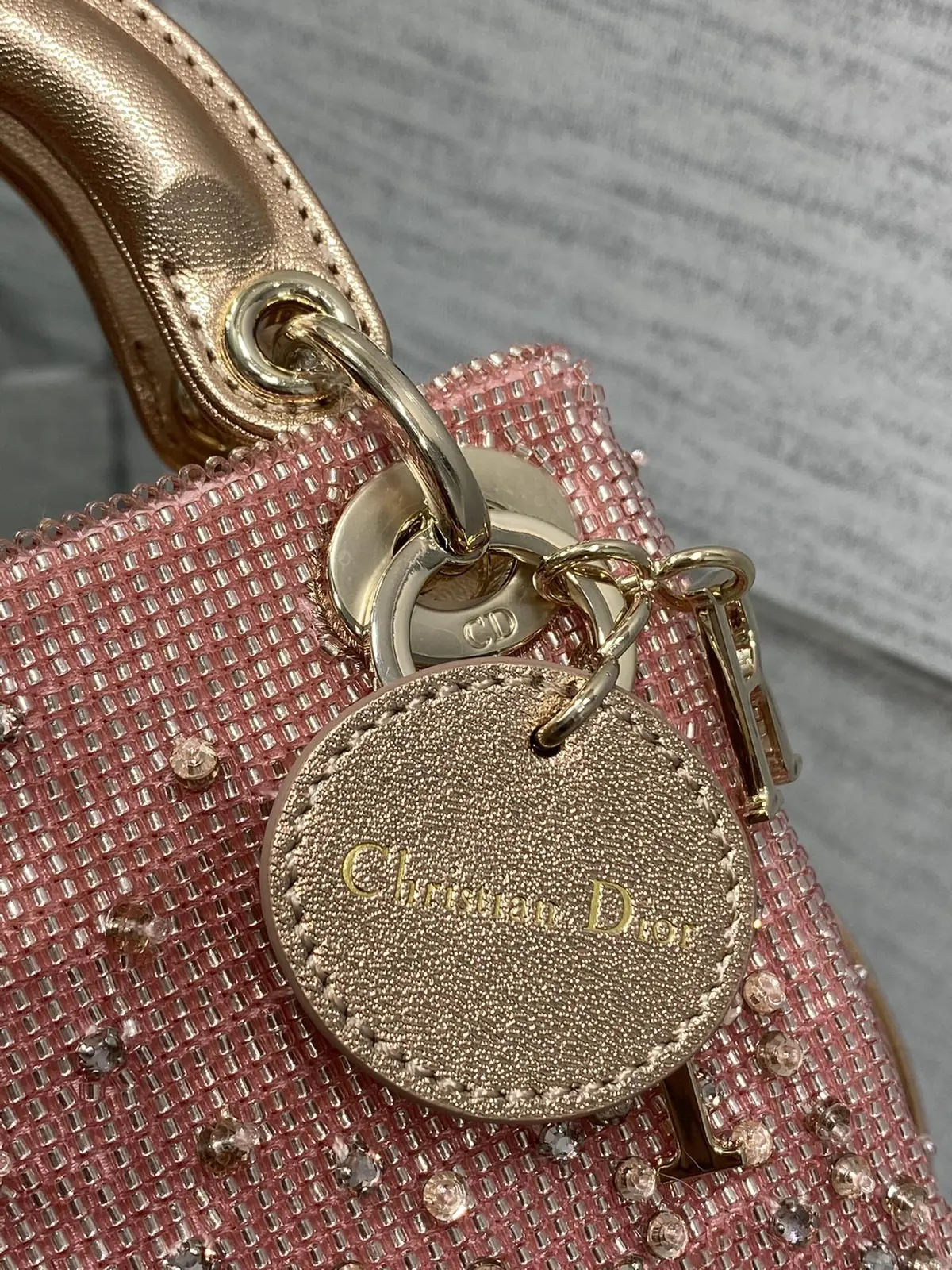 Dior Style Red Leather Card Holder Lookbook Reference image 4