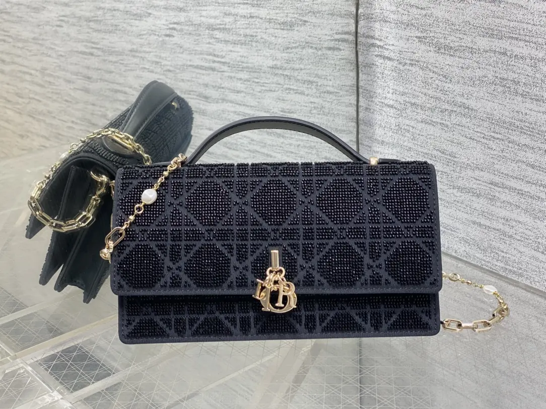 Dior Style Red Leather Card Holder Lookbook Reference image 1