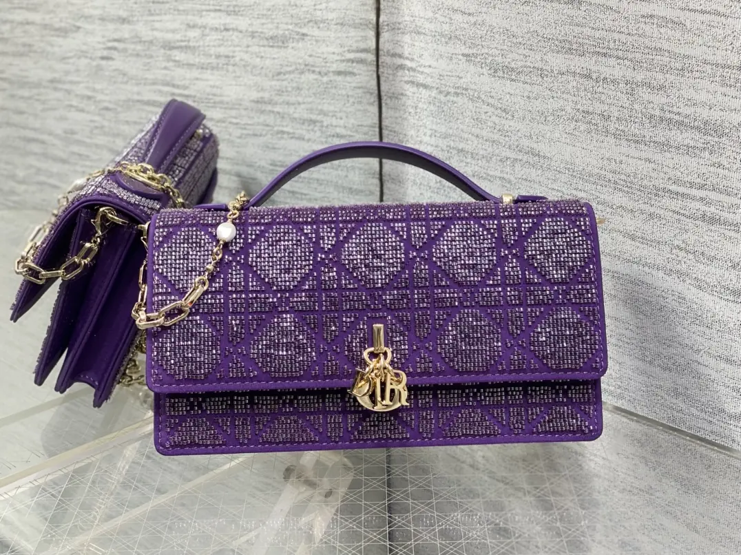 Dior Style Red Leather Card Holder Lookbook Reference image 2