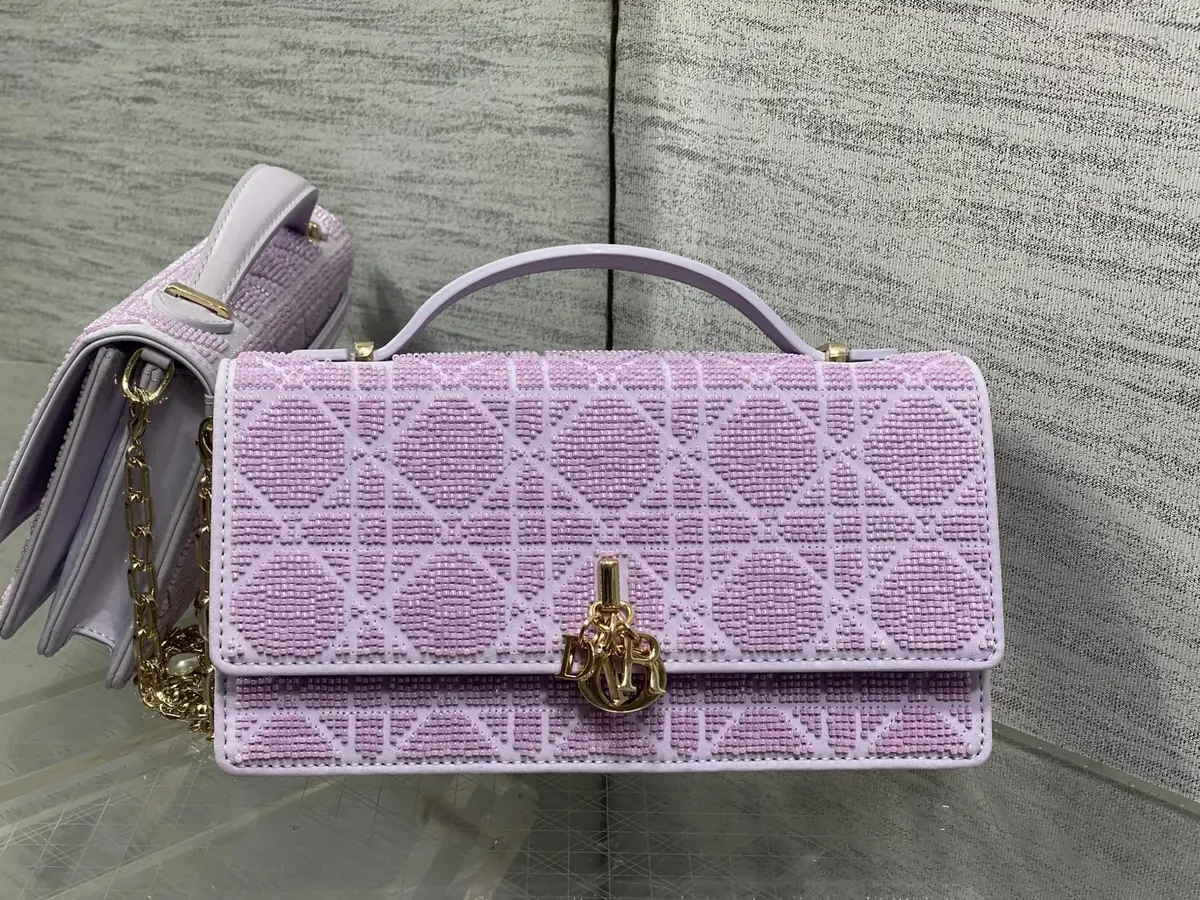 Dior Style Red Leather Card Holder Lookbook Reference image 2