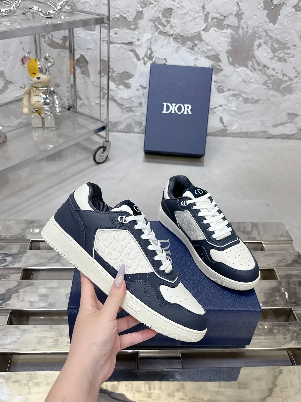 Dior Style White Leather Men's Shoes Lookbook Reference image 6