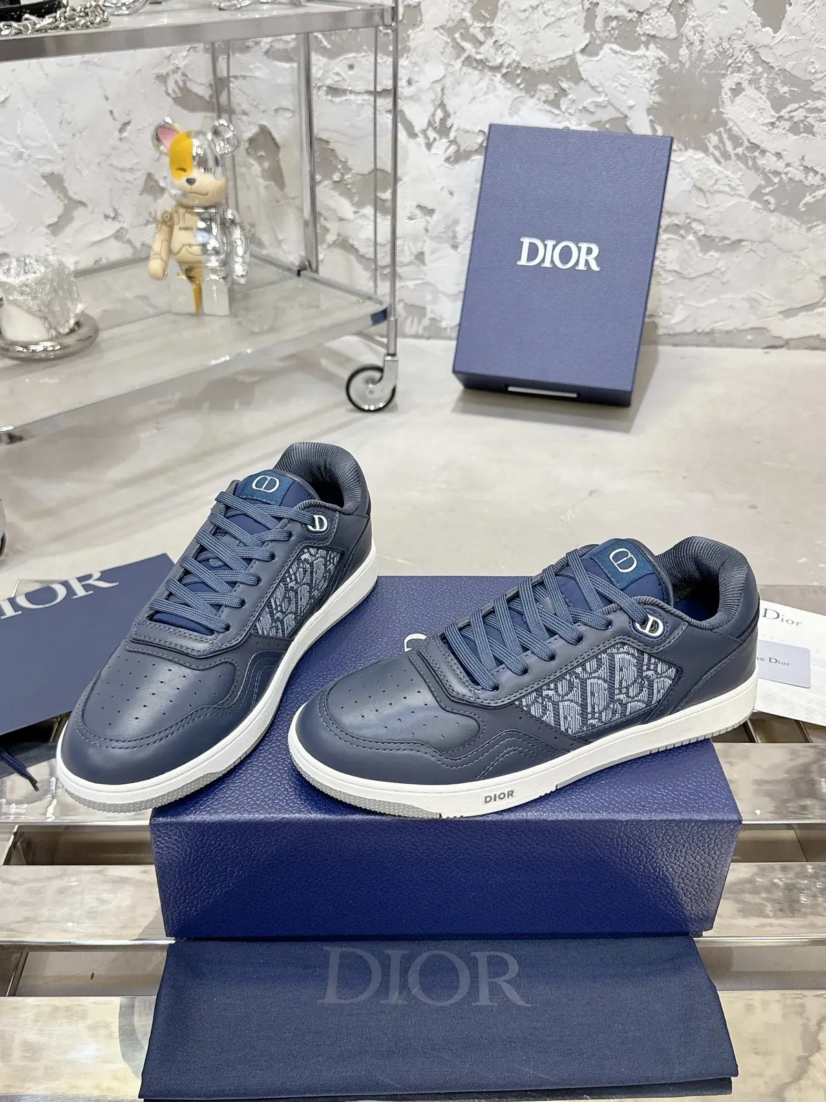 Dior Style White Leather Men's Shoes Lookbook Reference image 6