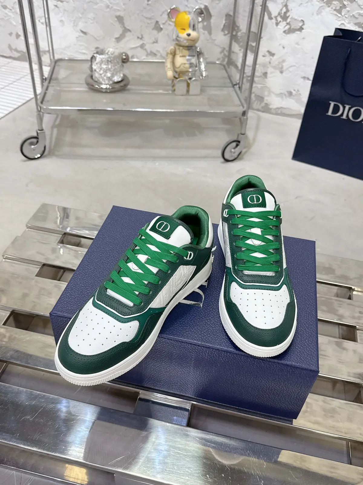 Dior Style White Leather Men's Shoes Lookbook Reference image 4