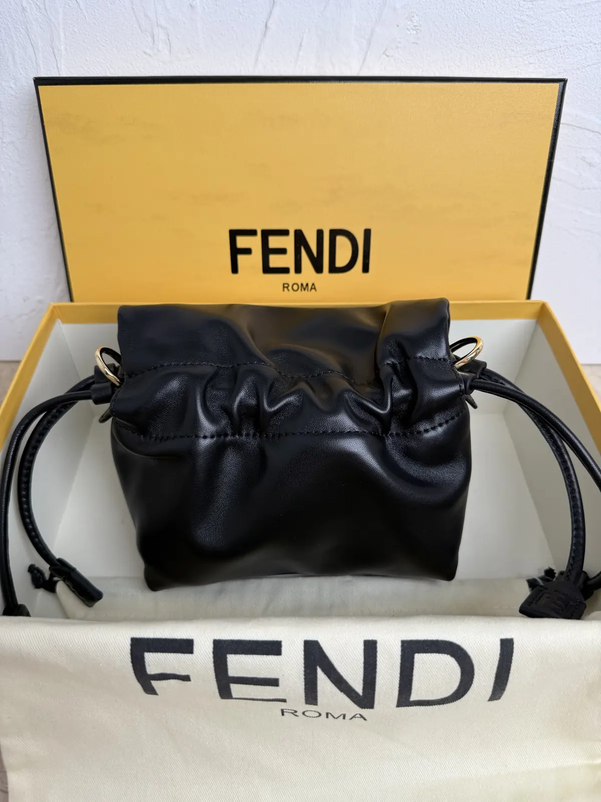 Fendi Style Black Leather Bag Lookbook Reference image 2