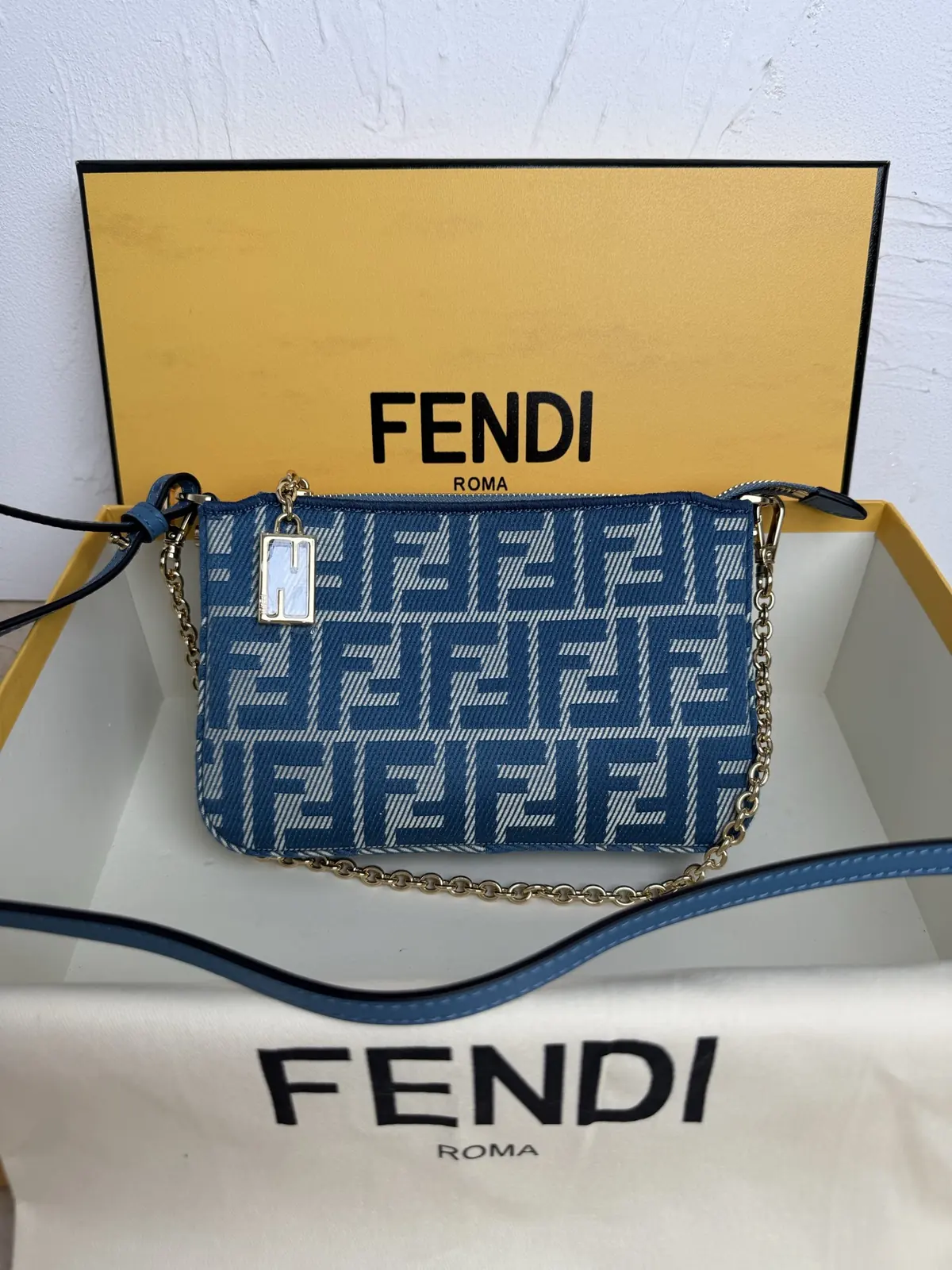 Fendi Style Blue Bag Lookbook Reference image 1