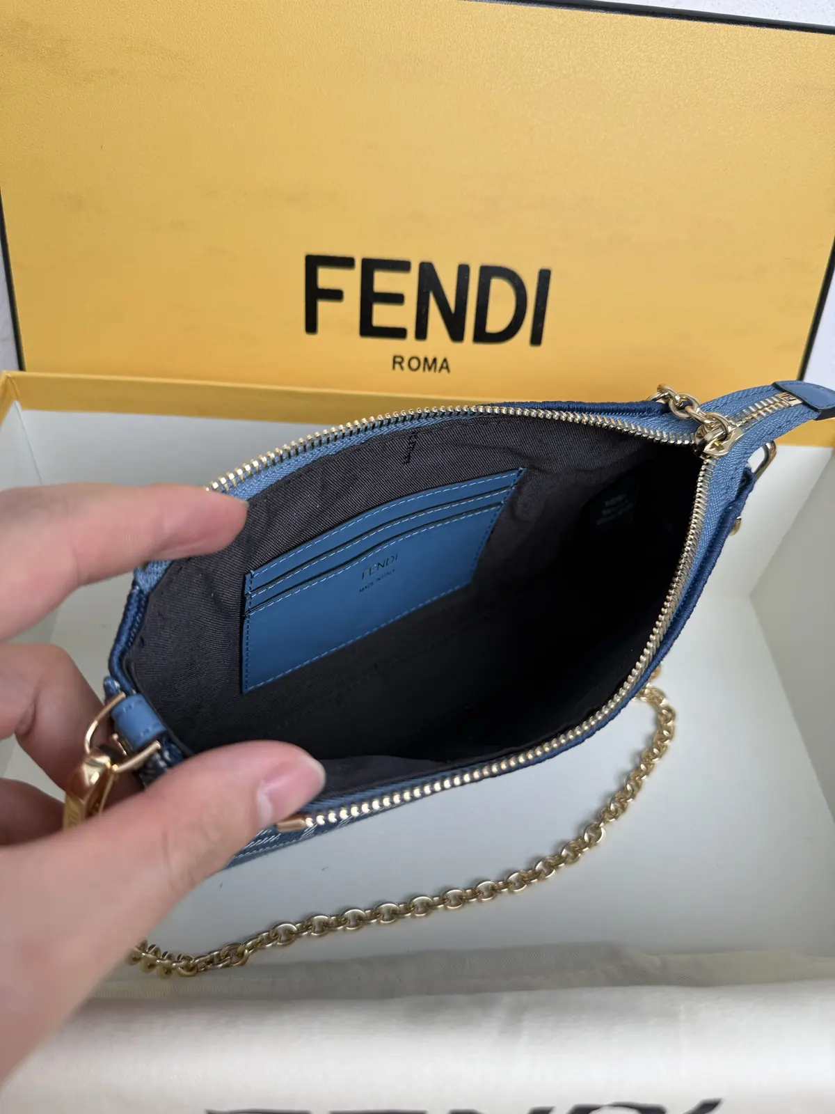 Fendi Style Blue Bag Lookbook Reference image 6