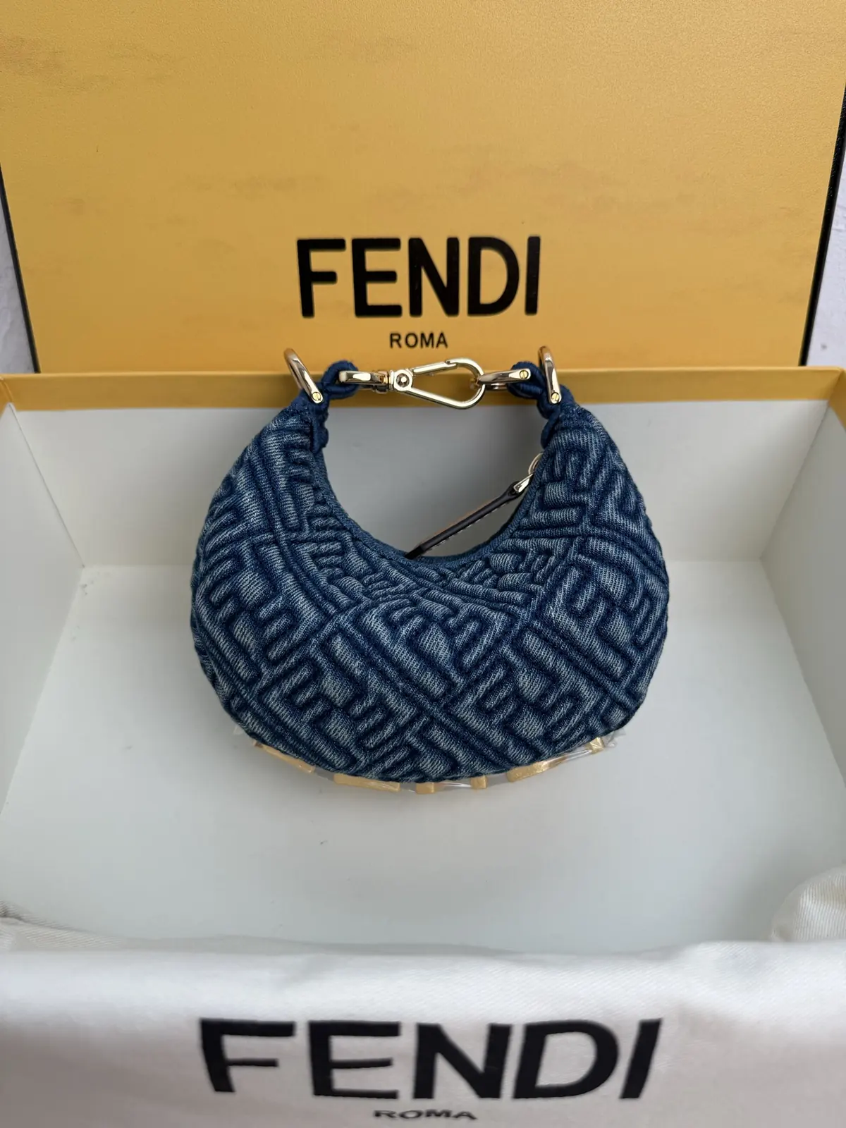 Fendi Style Blue Hobo Bag Lookbook Reference image 1
