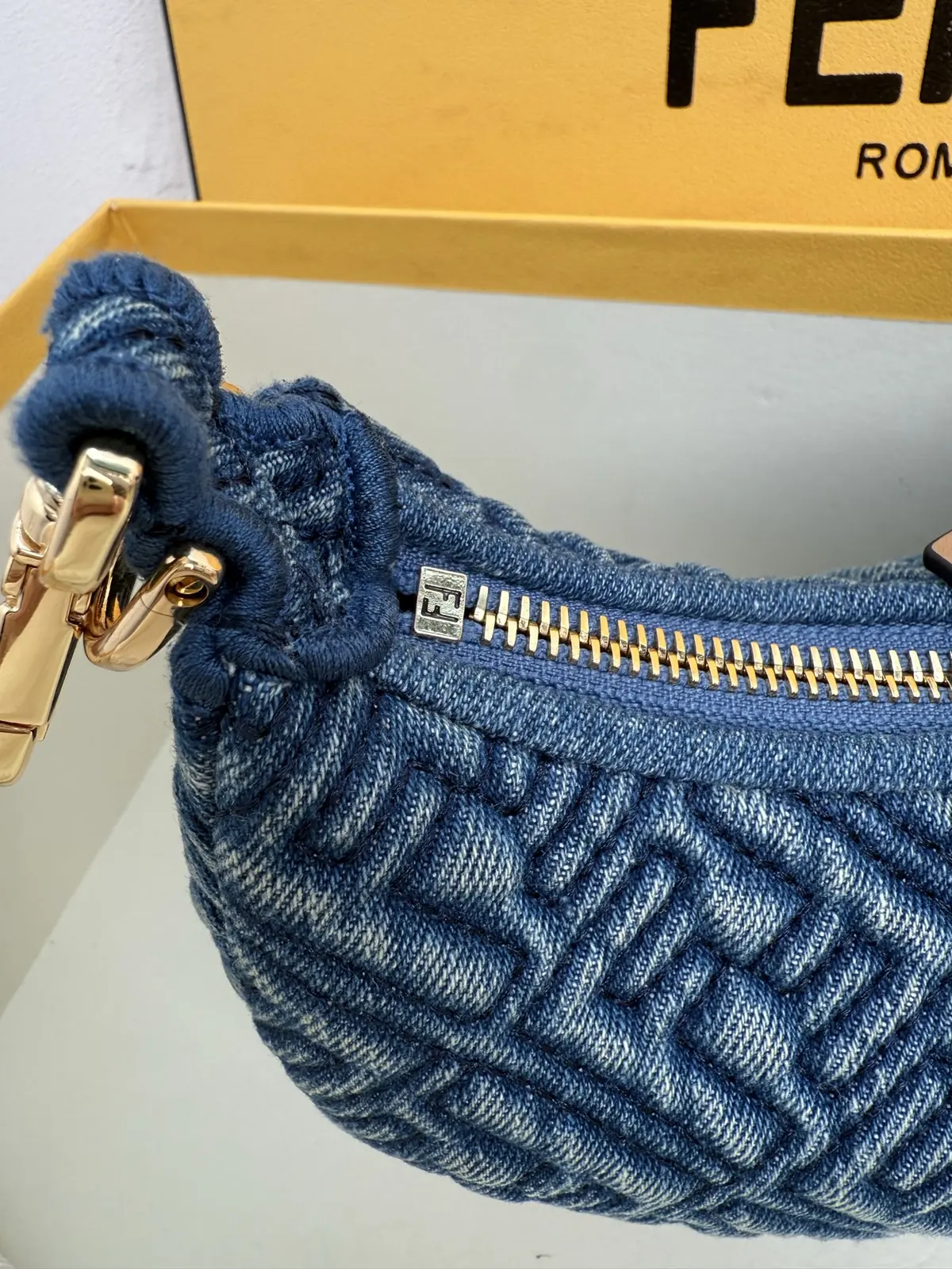 Fendi Style Blue Hobo Bag Lookbook Reference image 5