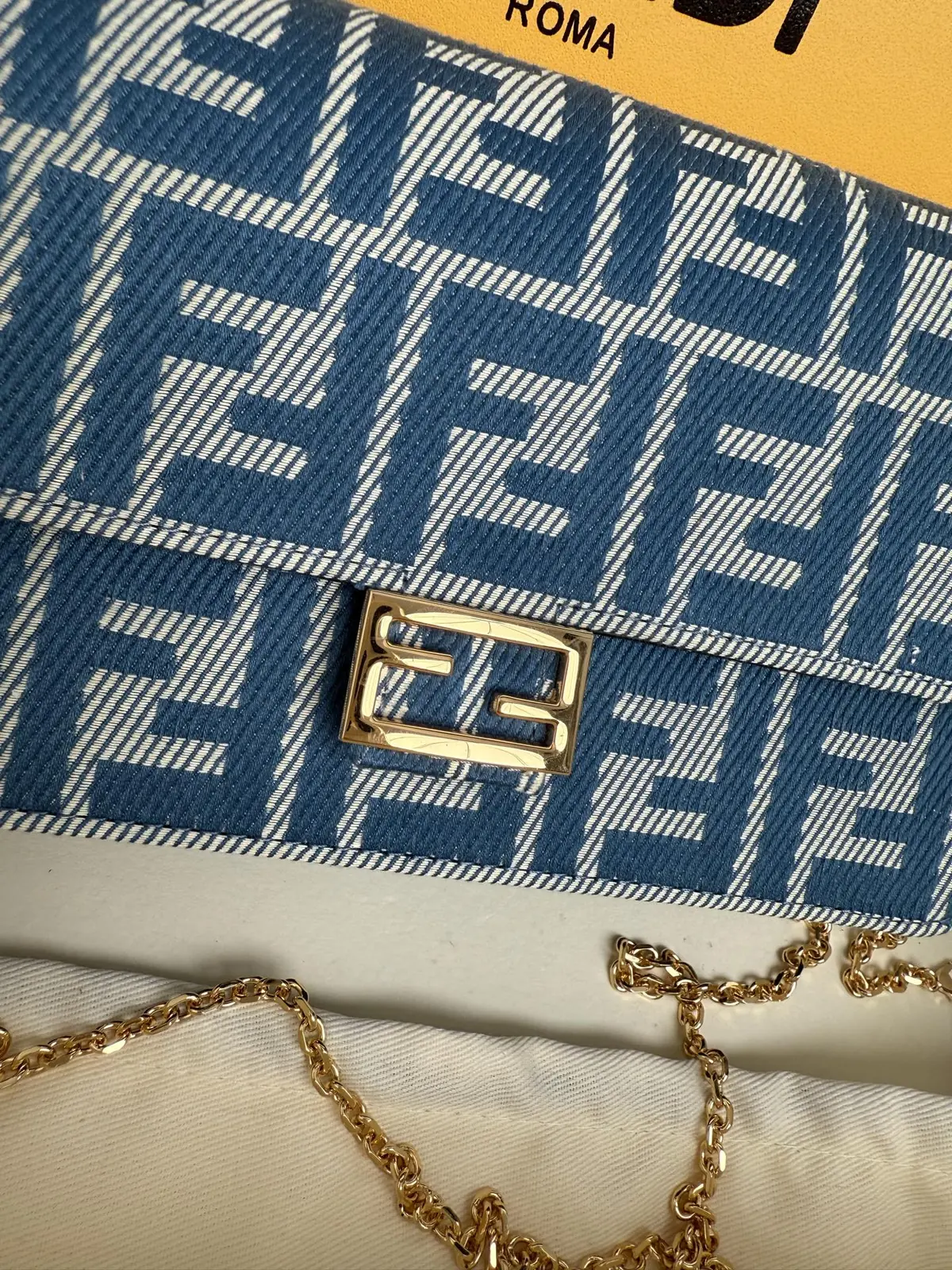 Fendi Style Blue Leather Crossbody Bag Lookbook Reference image 4