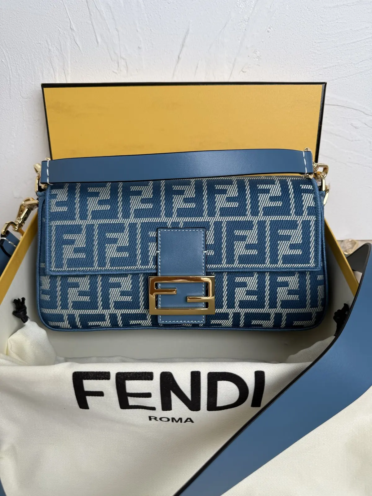 Fendi Style Blue Top Handle Bag Lookbook Reference image 1
