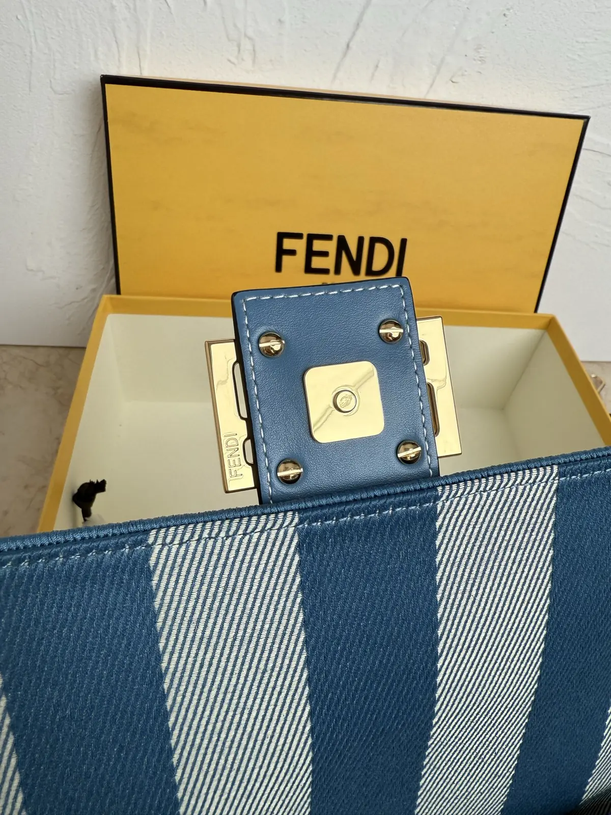 Fendi Style Blue Top Handle Bag Lookbook Reference image 5