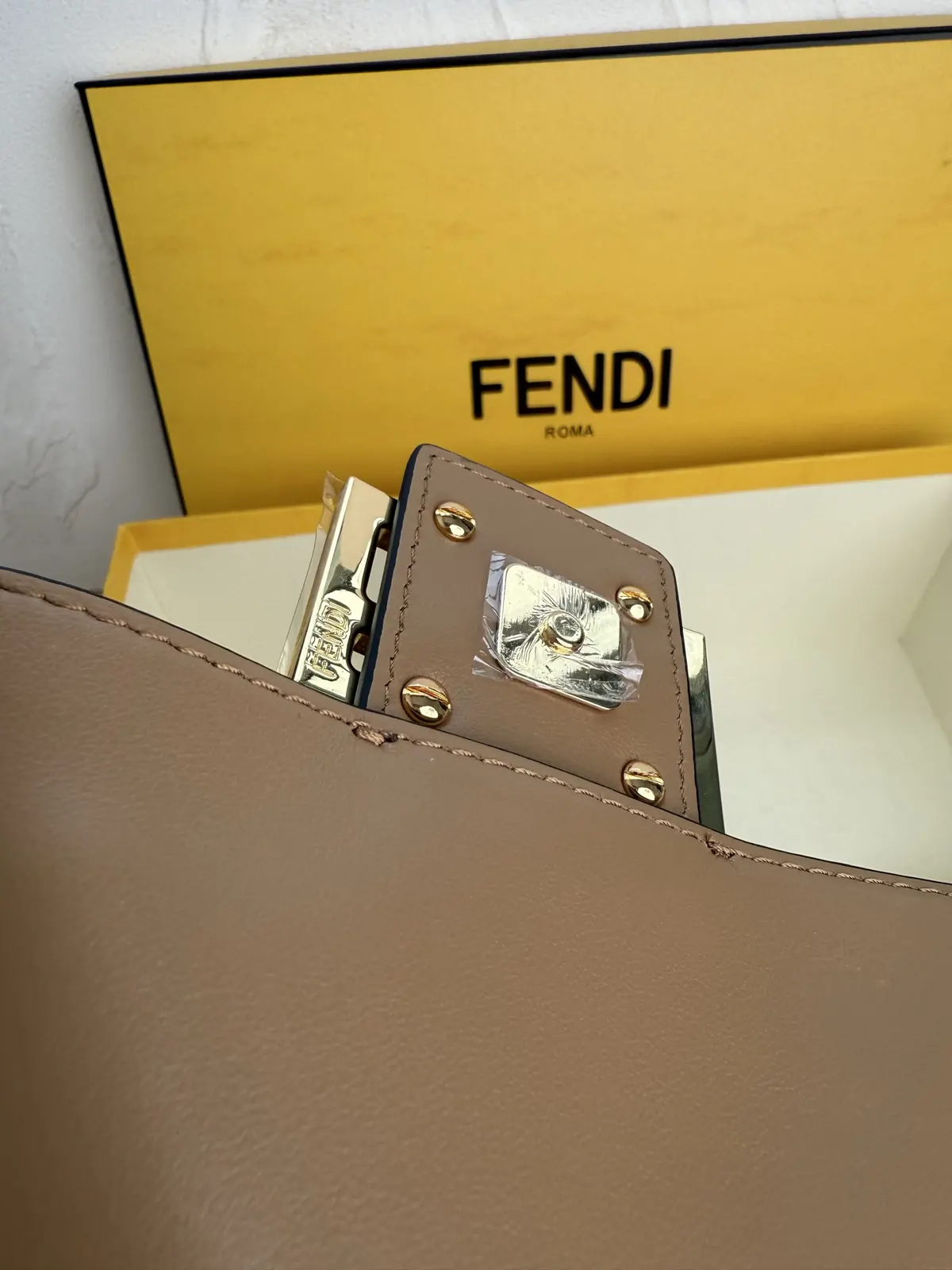 Fendi Style Brown Leather Backpack Lookbook Reference image 6