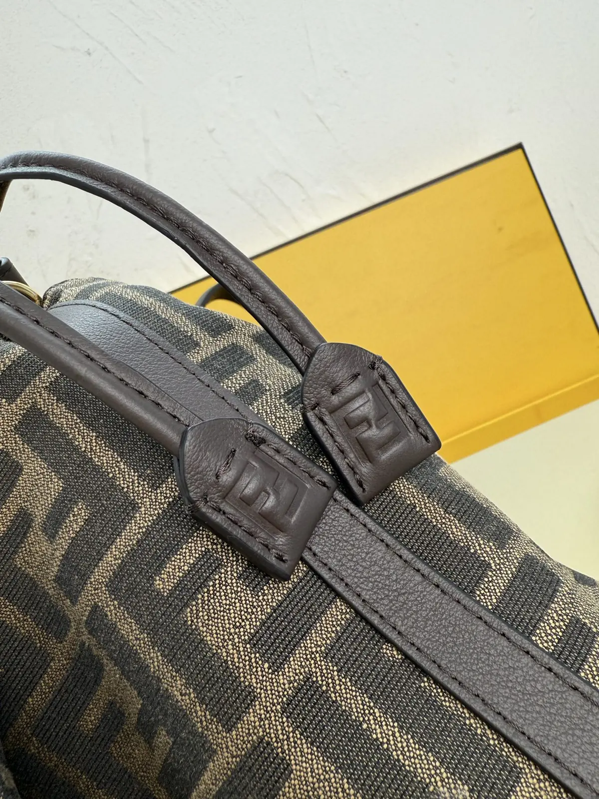 Fendi Style Brown Leather Backpack Lookbook Reference image 5