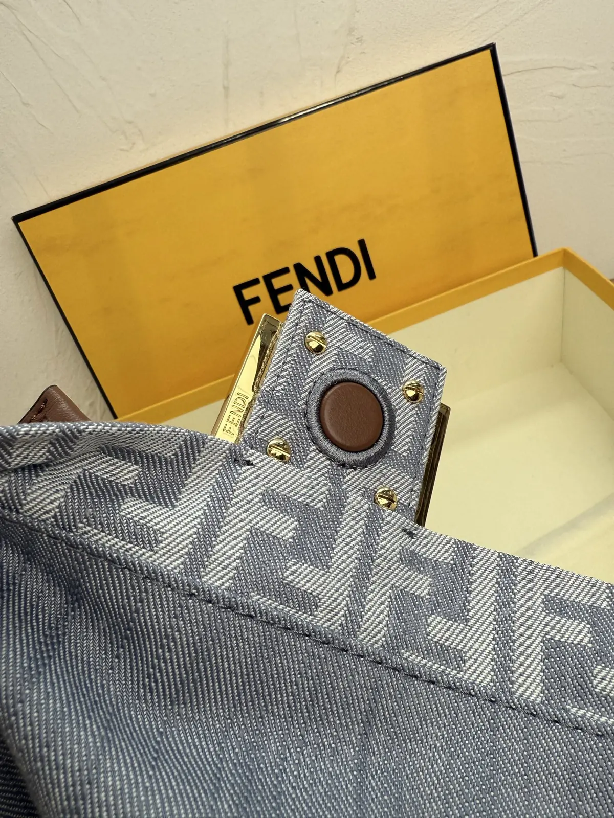 Fendi Style Brown Leather Top Handle Bag Lookbook Reference image 6