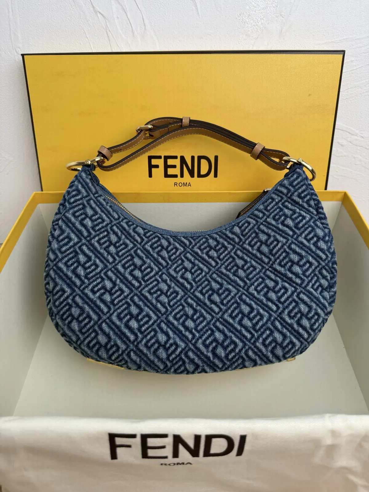 Fendi Style Denim Hobo Bag Lookbook Reference image 1