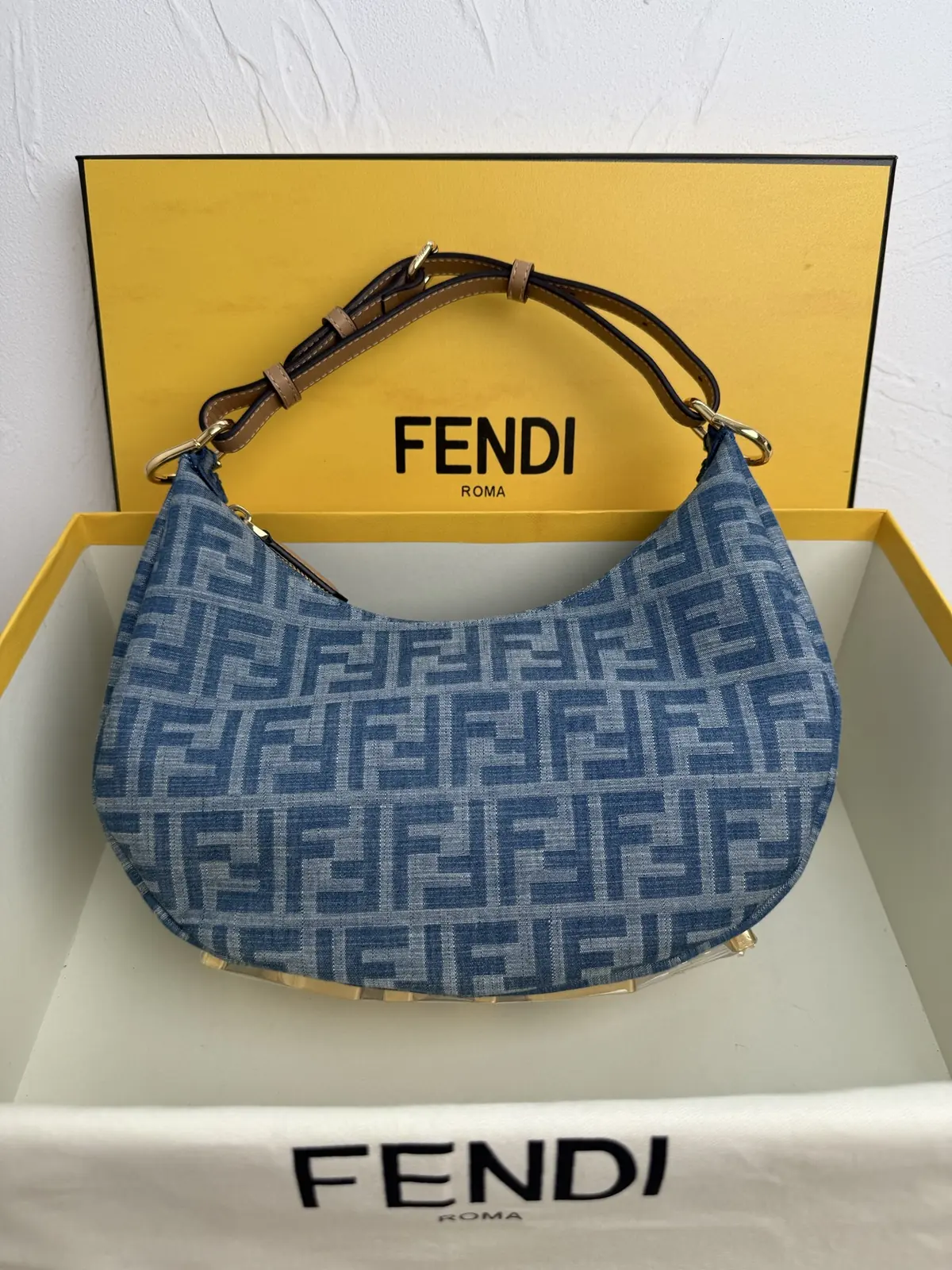 Fendi Style Denim Hobo Bag Lookbook Reference image 1