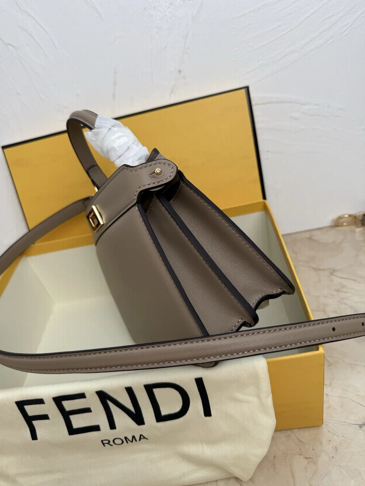 Fendi Style Grey Bag Lookbook Reference image 3