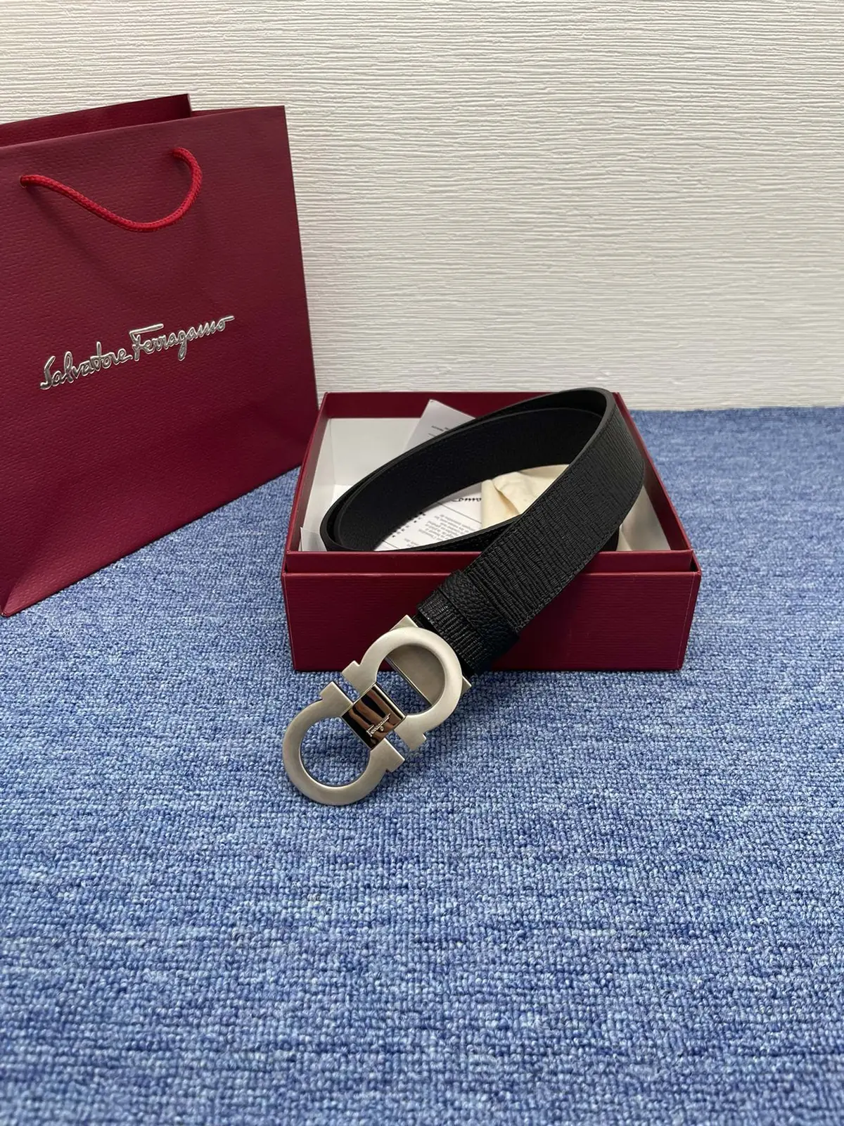 Ferragamo（男） Style Black Leather Men's Belts Lookbook Reference image 6