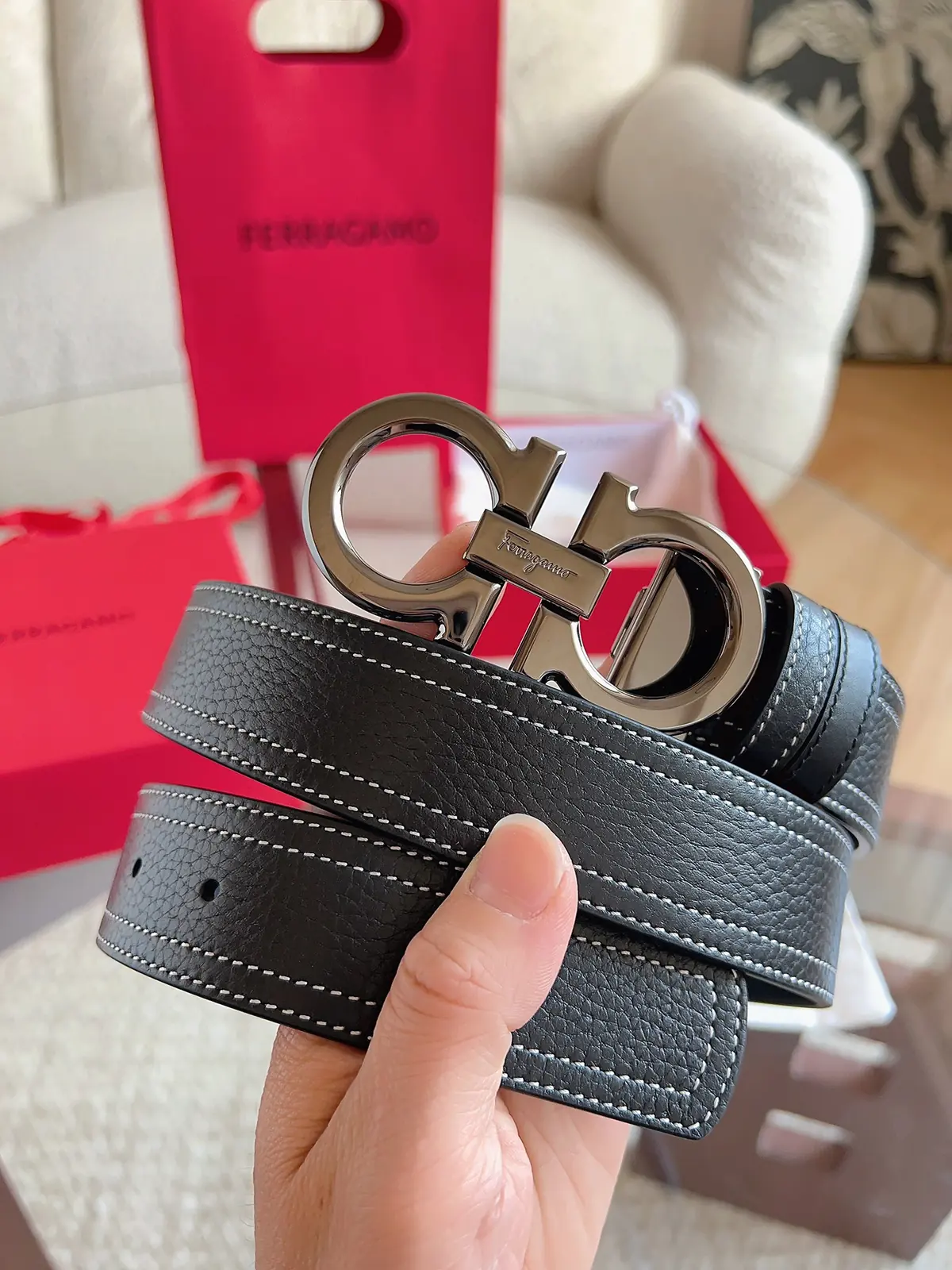 Ferragamo（男） Style Leather Men's Belts Lookbook Reference image 1