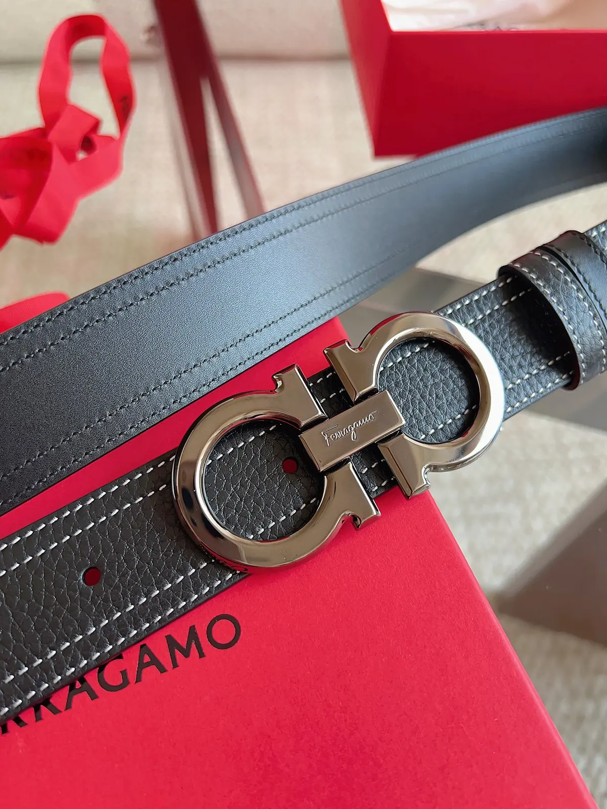 Ferragamo（男） Style Leather Men's Belts Lookbook Reference image 4
