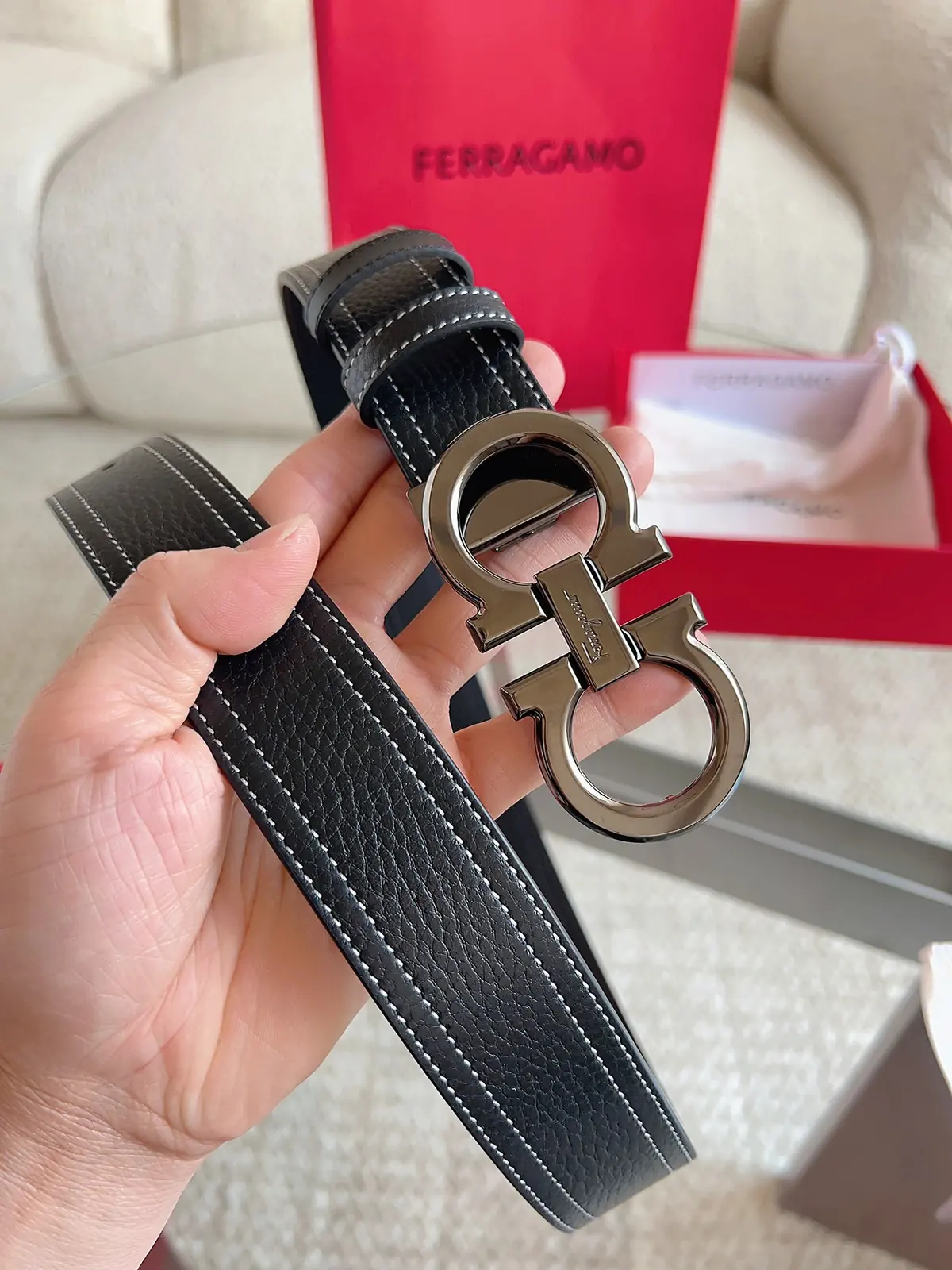 Ferragamo（男） Style Leather Men's Belts Lookbook Reference image 5