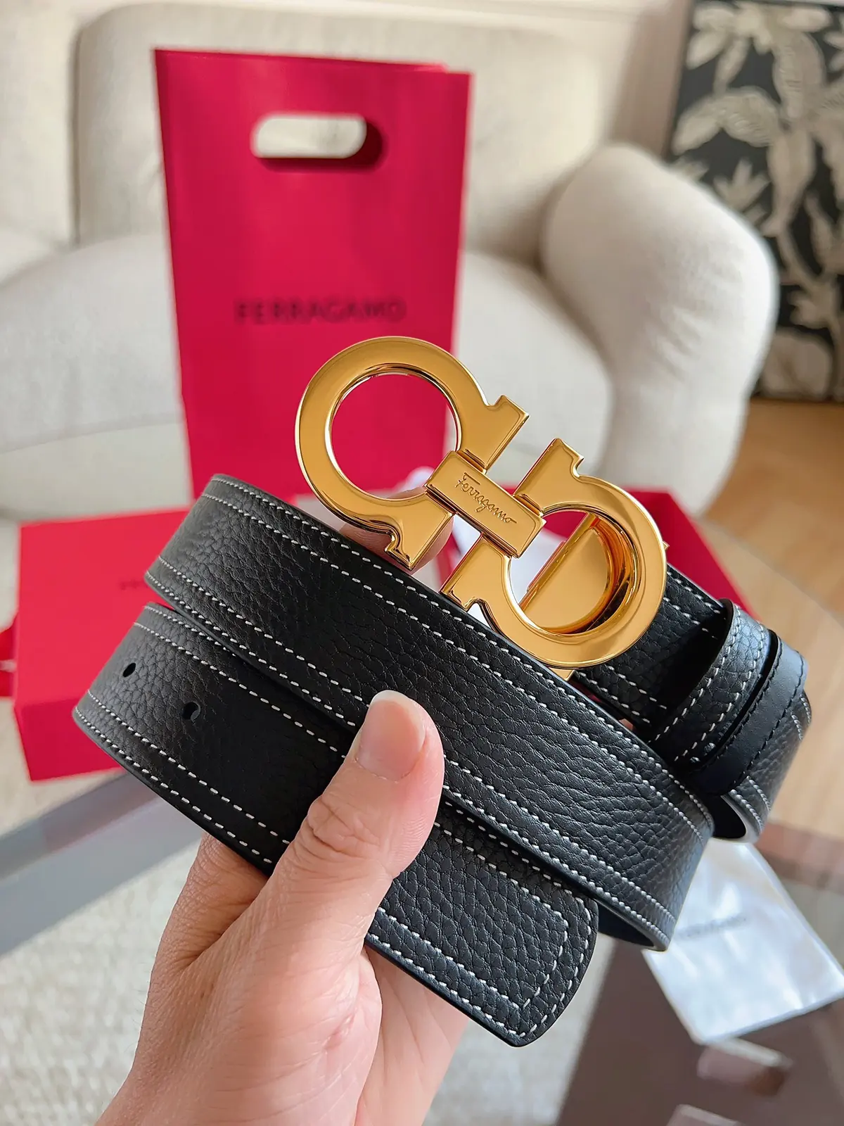 Ferragamo（男） Style Leather Men's Belts Lookbook Reference image 1