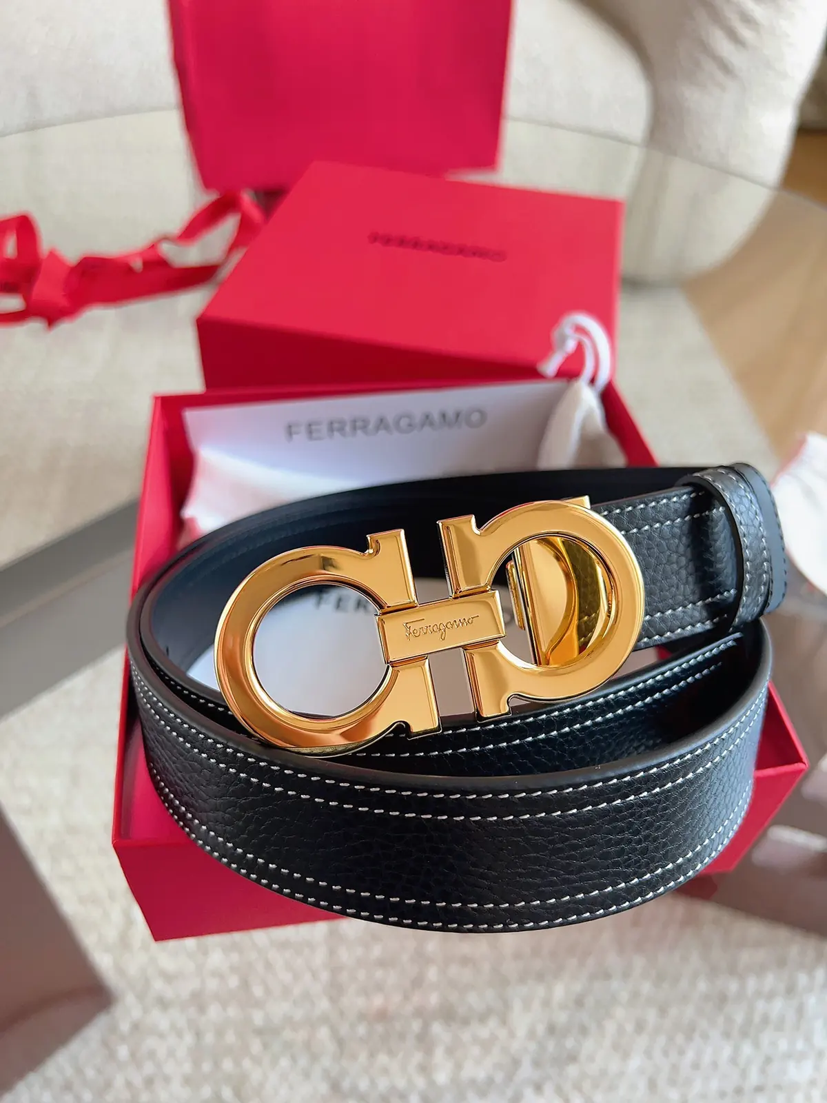 Ferragamo（男） Style Leather Men's Belts Lookbook Reference image 2