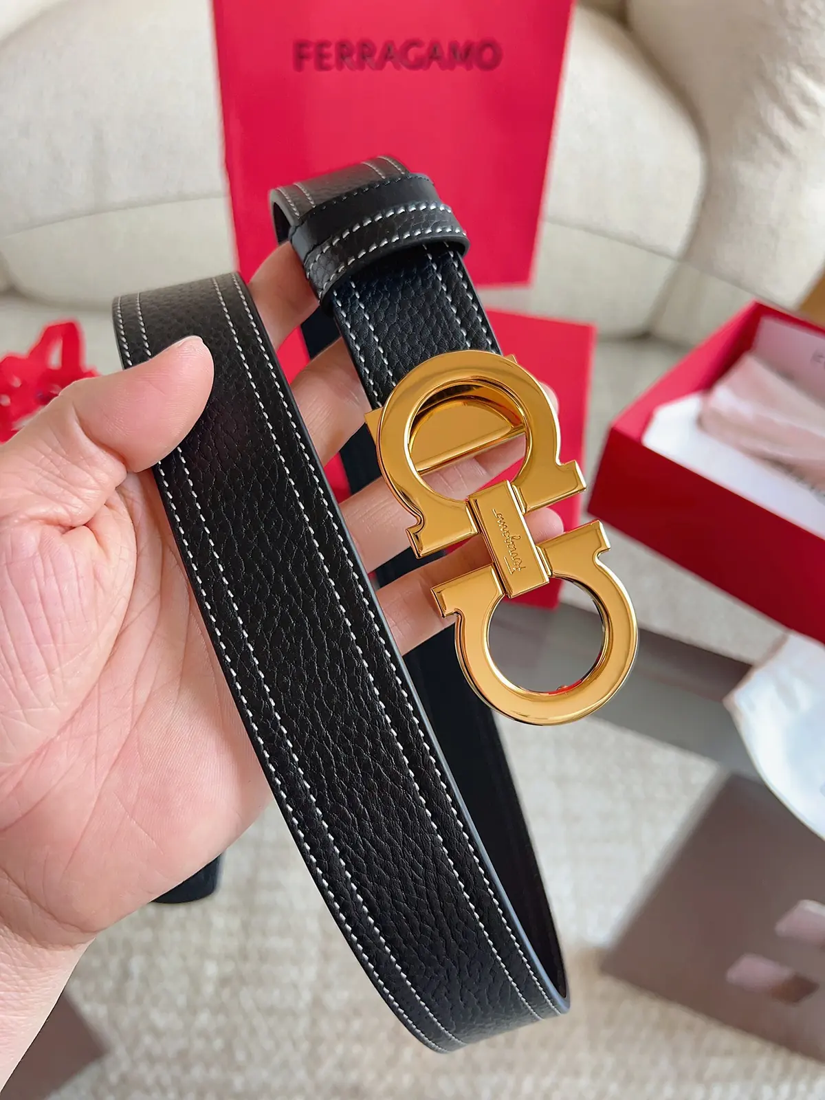 Ferragamo（男） Style Leather Men's Belts Lookbook Reference image 5