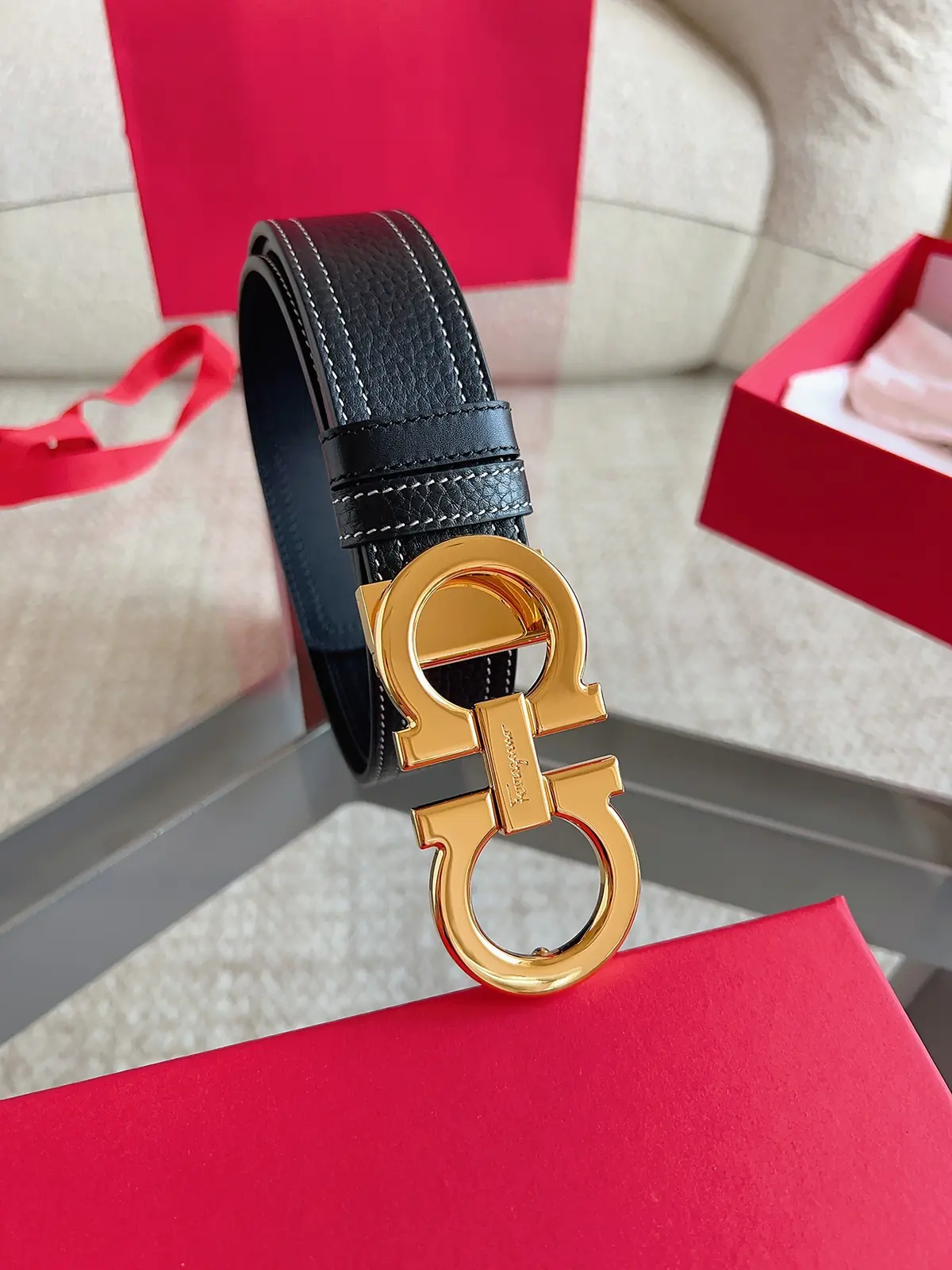 Ferragamo（男） Style Leather Men's Belts Lookbook Reference image 6