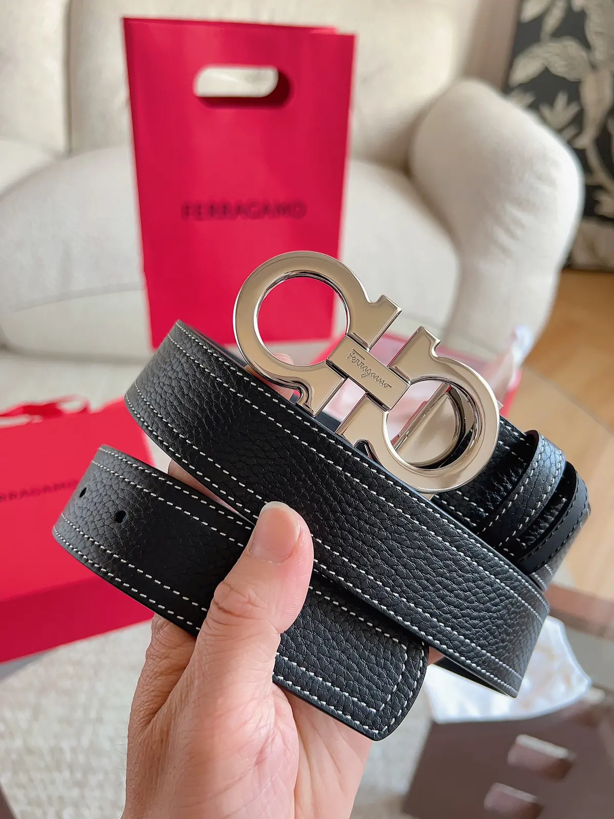 Ferragamo（男） Style Leather Men's Belts Lookbook Reference image 1