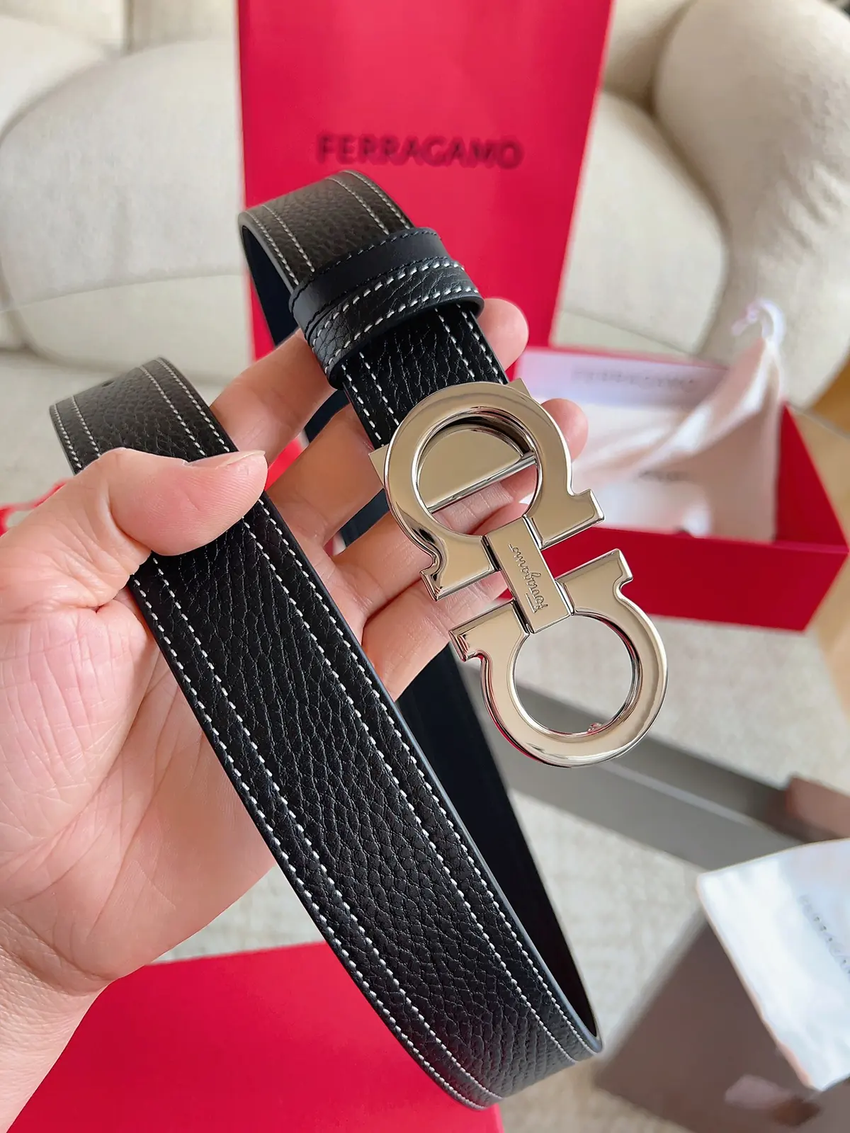 Ferragamo（男） Style Leather Men's Belts Lookbook Reference image 5