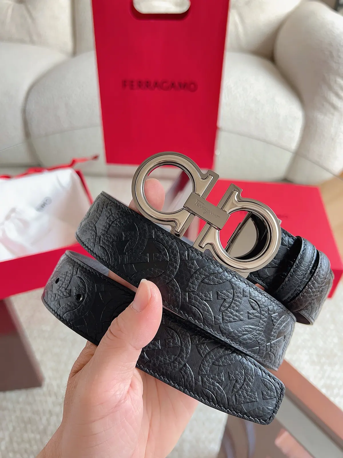 Ferragamo（男） Style Leather Men's Belts Lookbook Reference image 1