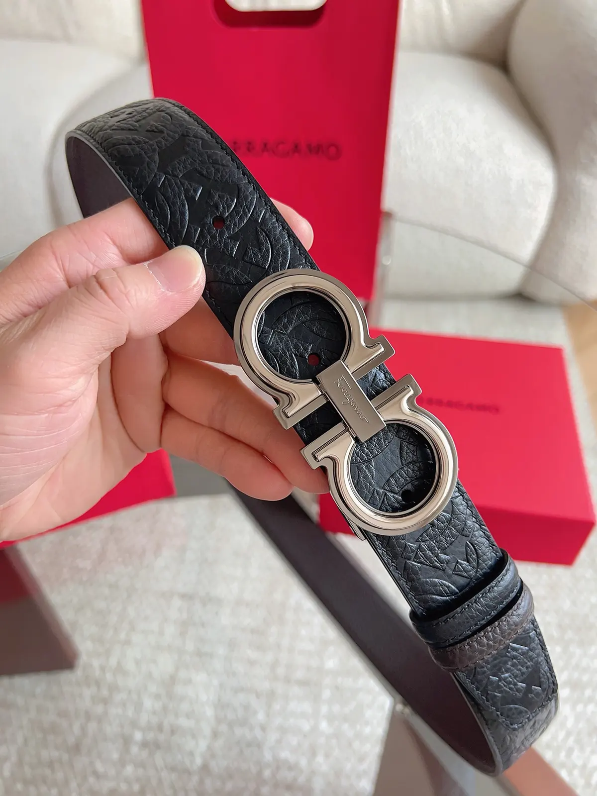 Ferragamo（男） Style Leather Men's Belts Lookbook Reference image 3