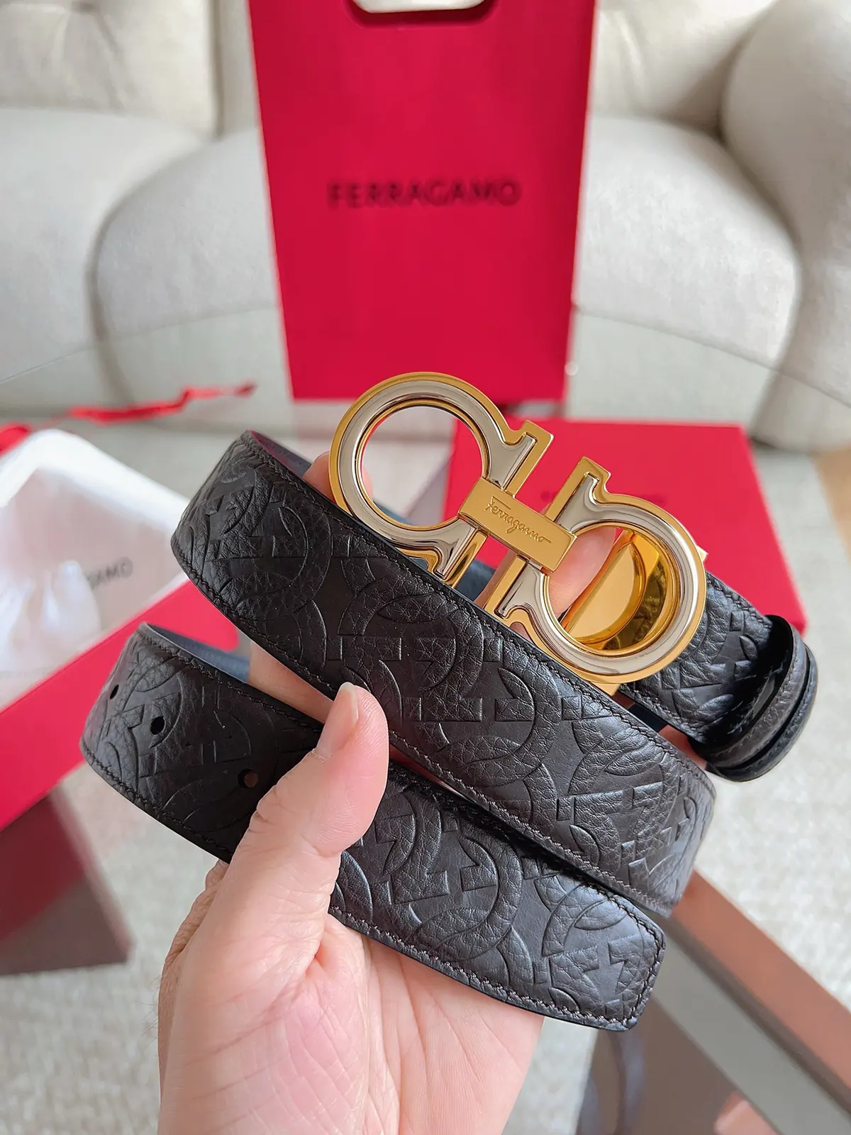 Ferragamo（男） Style Leather Men's Belts Lookbook Reference image 1