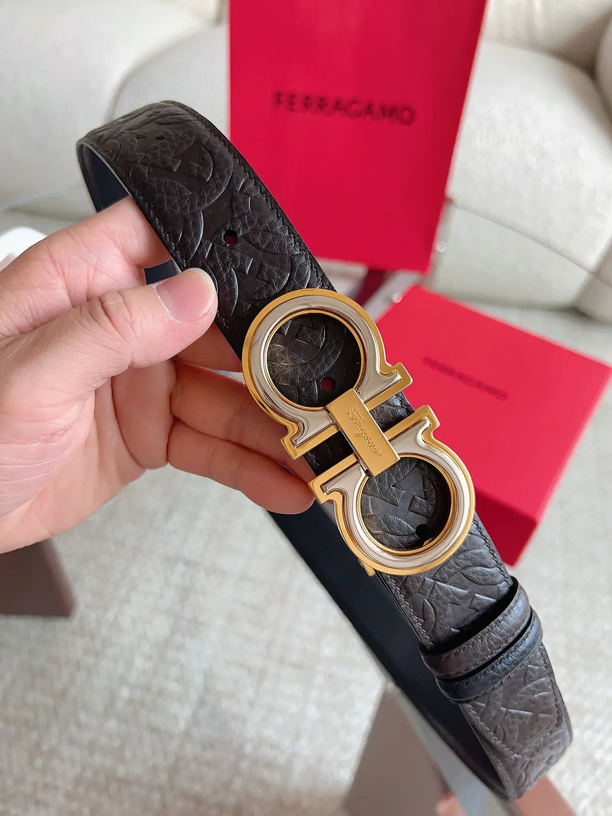 Ferragamo（男） Style Leather Men's Belts Lookbook Reference image 3