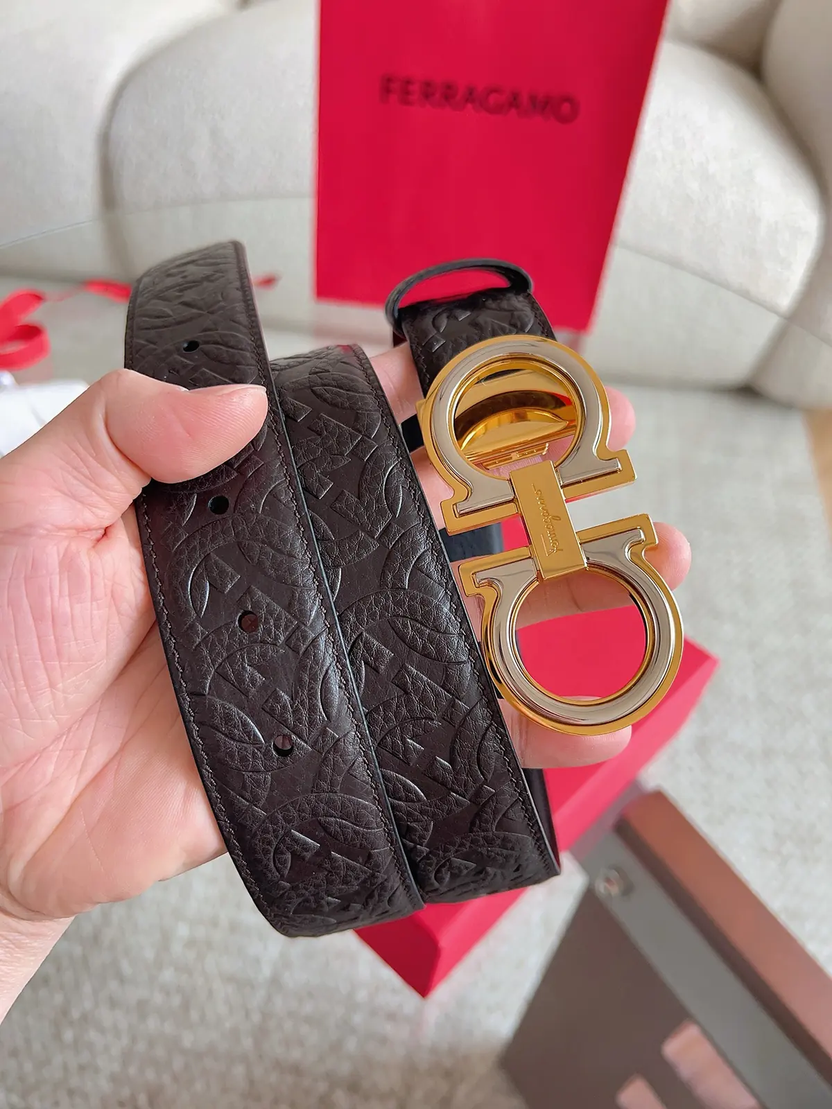 Ferragamo（男） Style Leather Men's Belts Lookbook Reference image 5